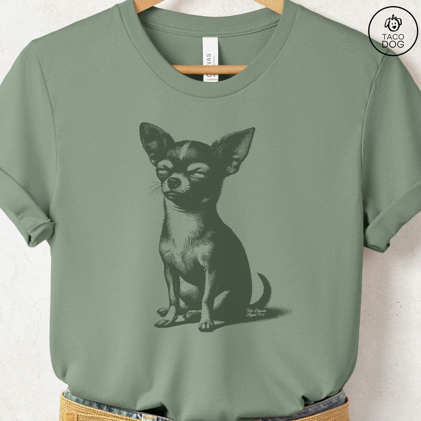 Chiuahua Eye Rolling Disapproving Dog T-Shirt