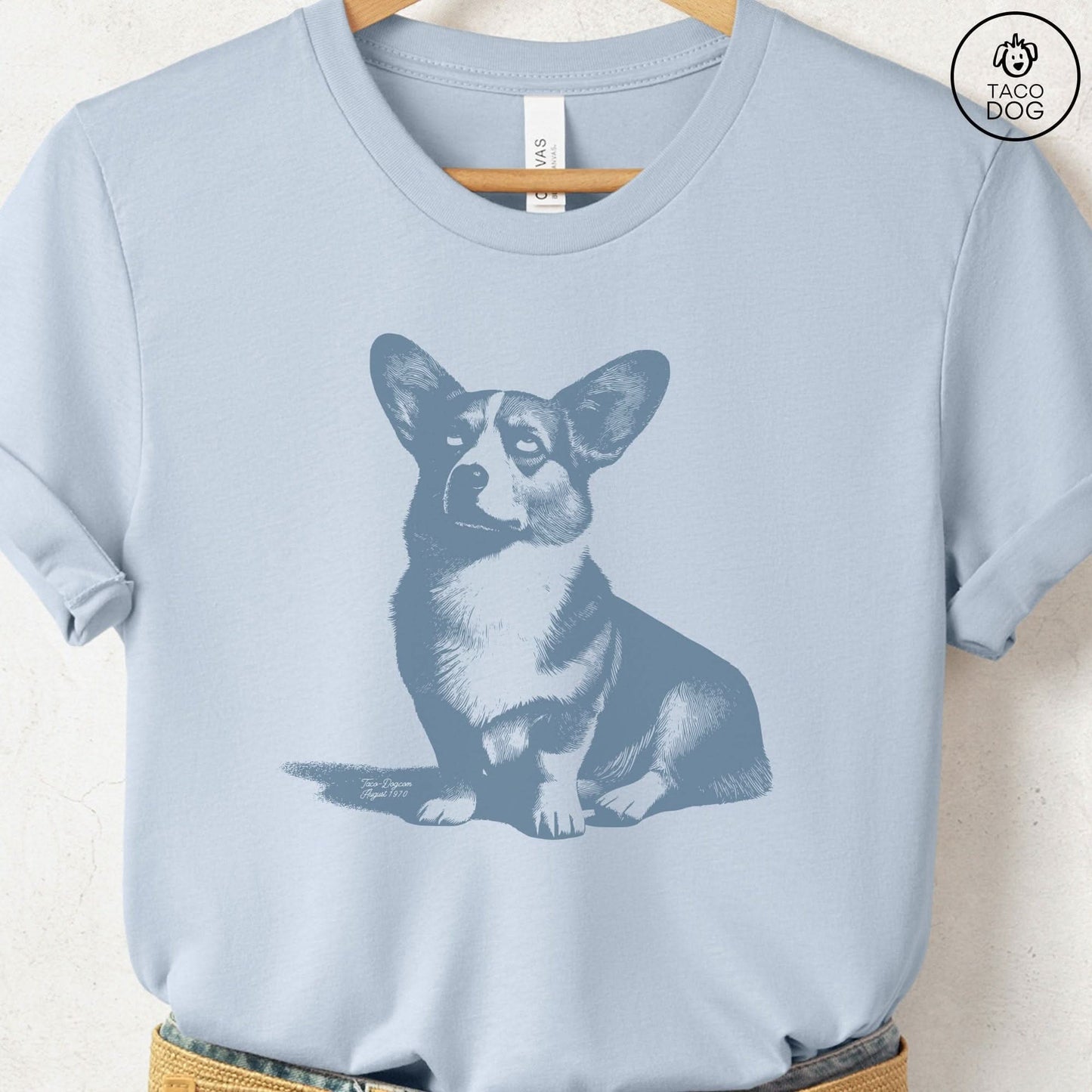 Corgi Eye Rolling Disapproving Dog T-Shirt
