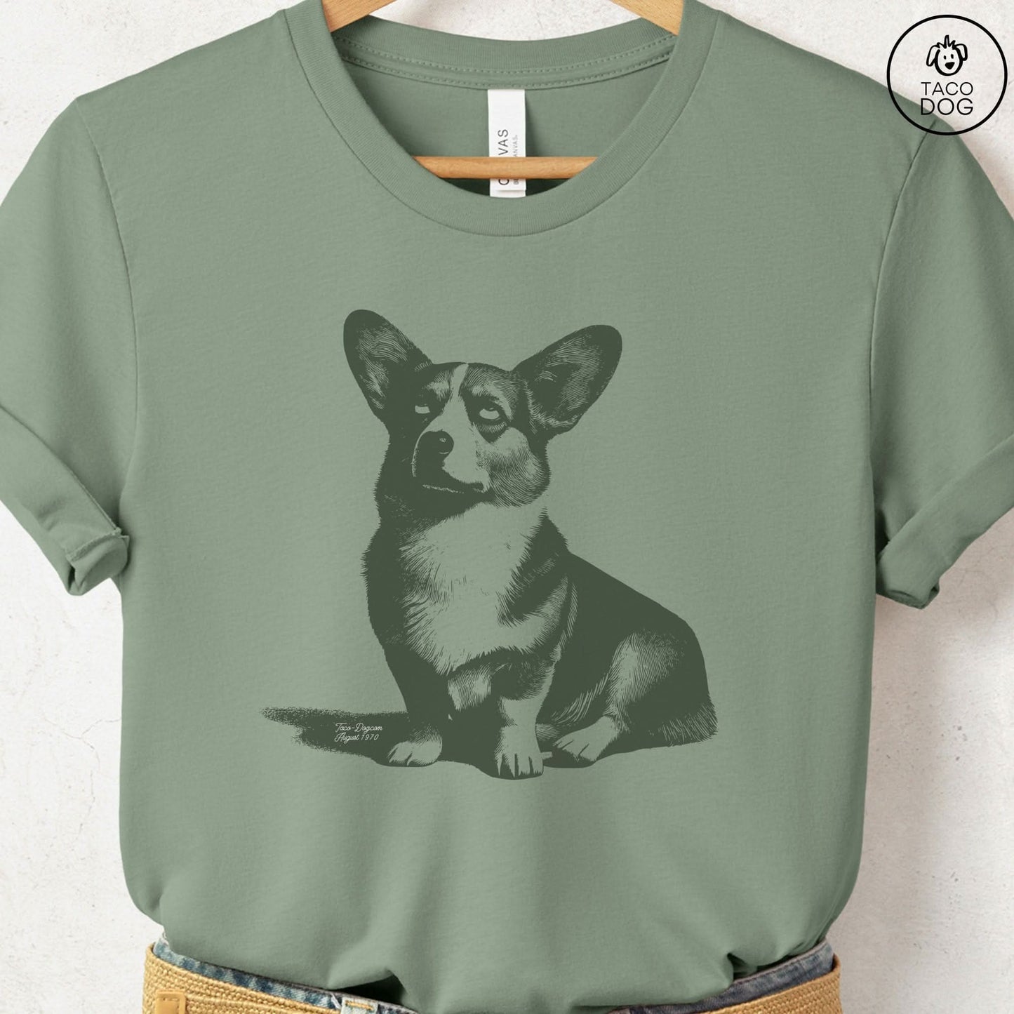 Corgi Eye Rolling Disapproving Dog T-Shirt