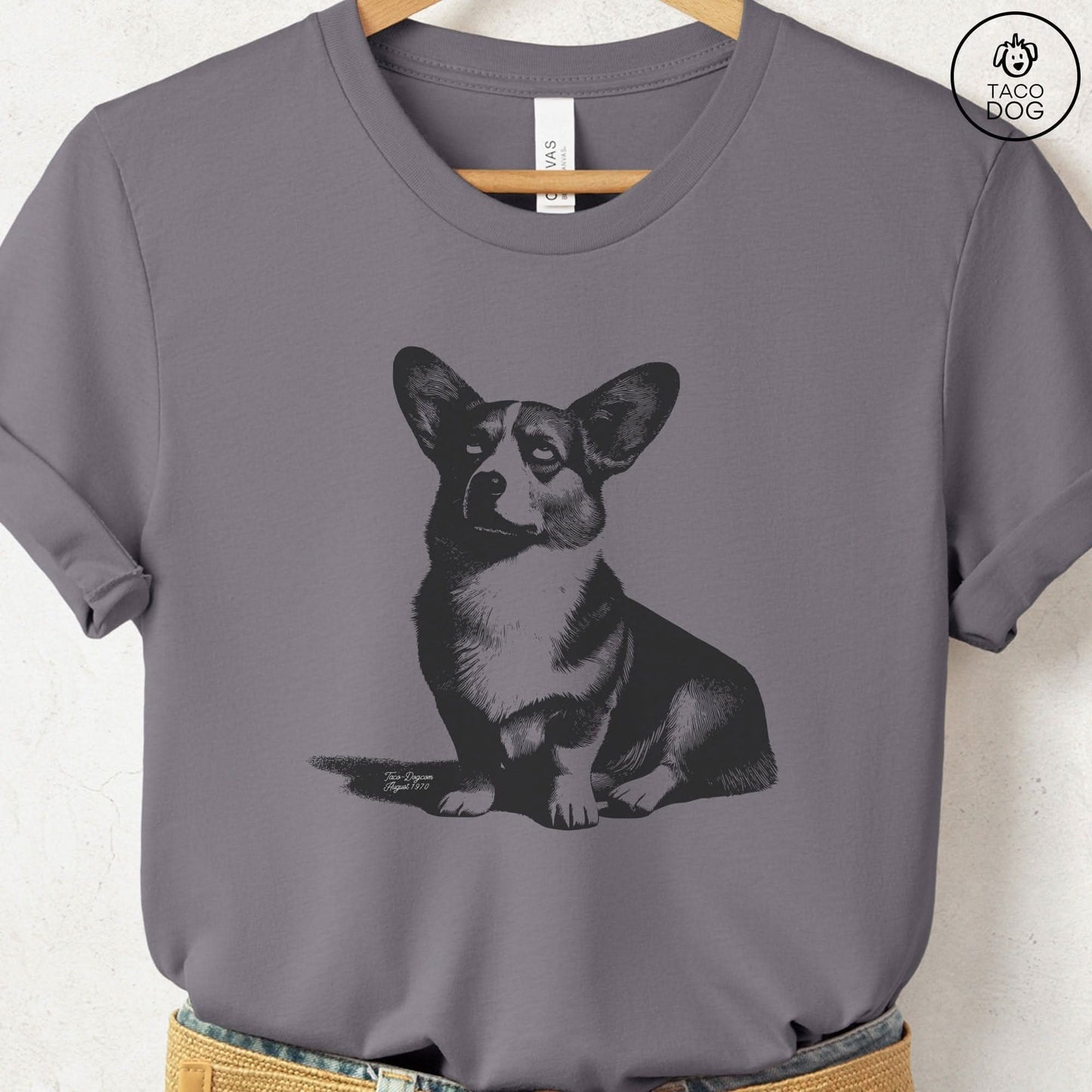Corgi Eye Rolling Disapproving Dog T-Shirt