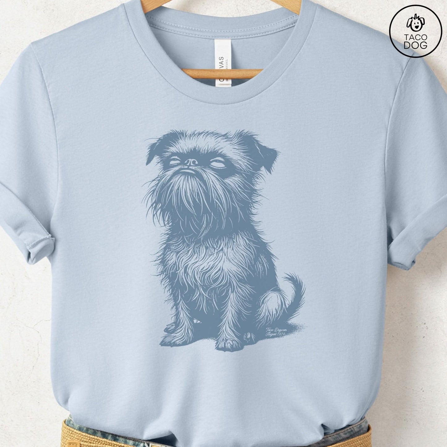 Brussels Griffon Eye Rolling Disapproving Dog T-Shirt
