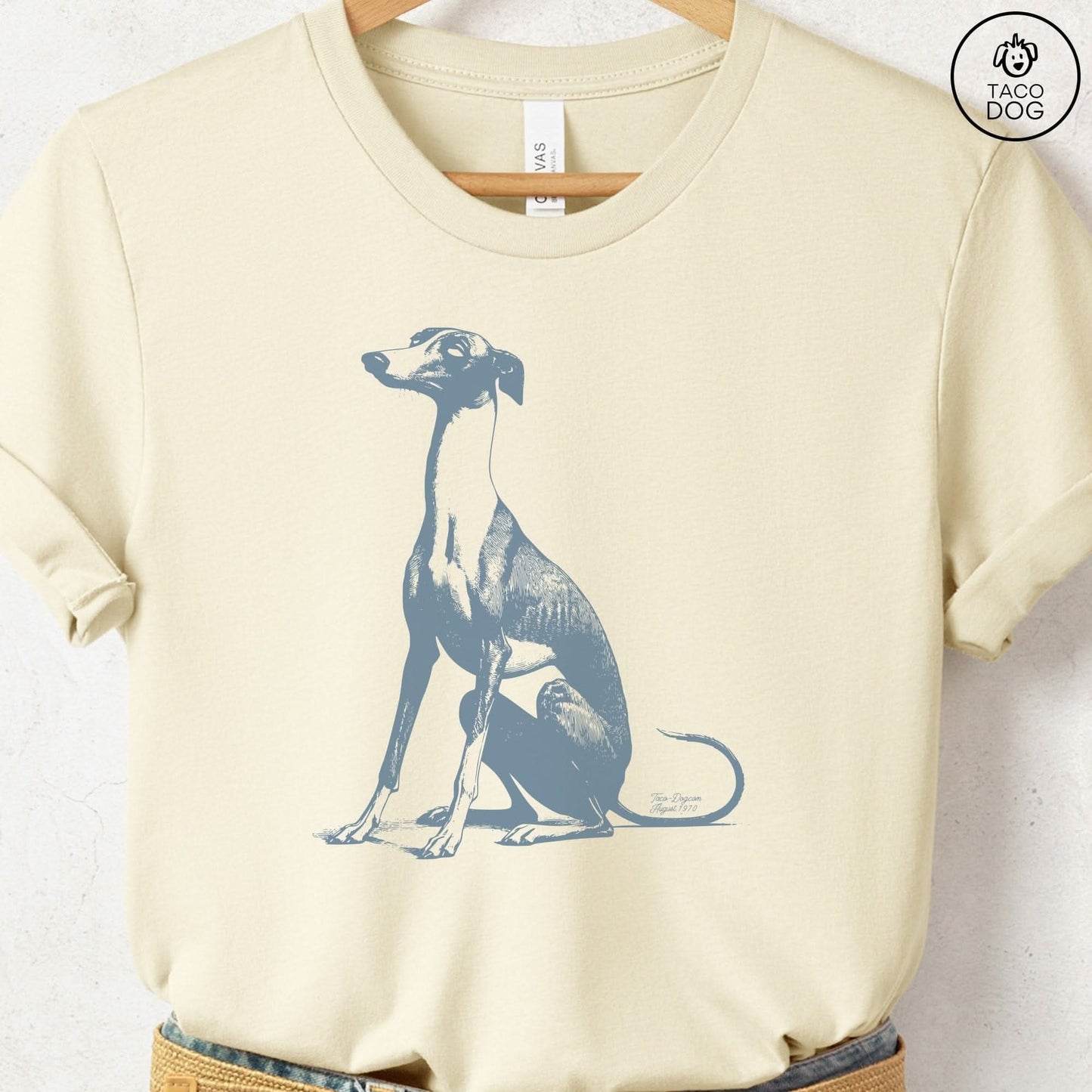 Italian Greyhound Whippet Eye Rolling Disapproving Dog T-Shirt