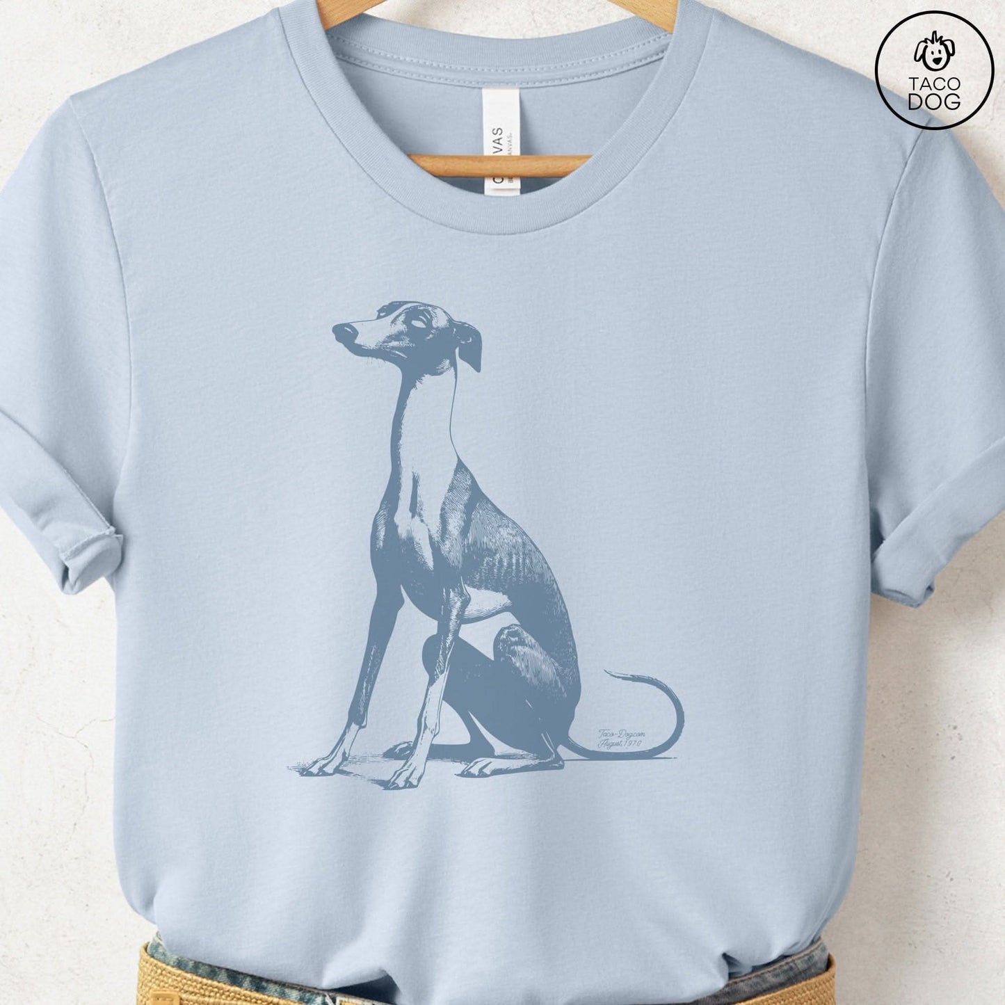 Italian Greyhound Whippet Eye Rolling Disapproving Dog T-Shirt