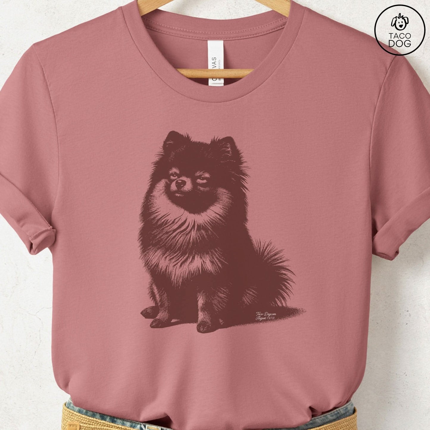 Pomeranian Eye Rolling Disapproving Dog T-Shirt