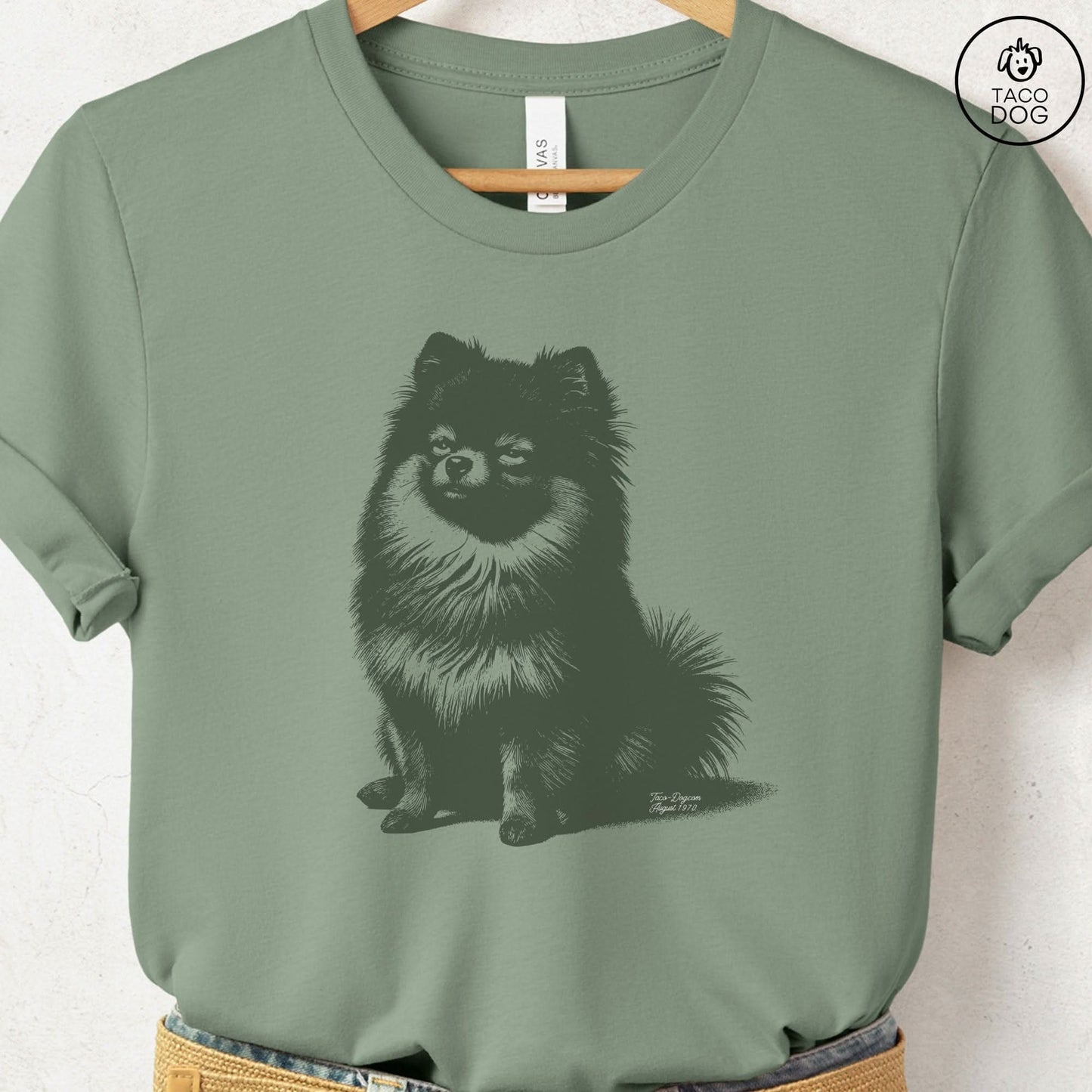 Pomeranian Eye Rolling Disapproving Dog T-Shirt
