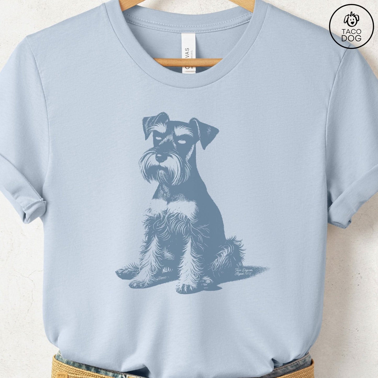 Schnauzer Eye Rolling Disapproving Dog T-Shirt