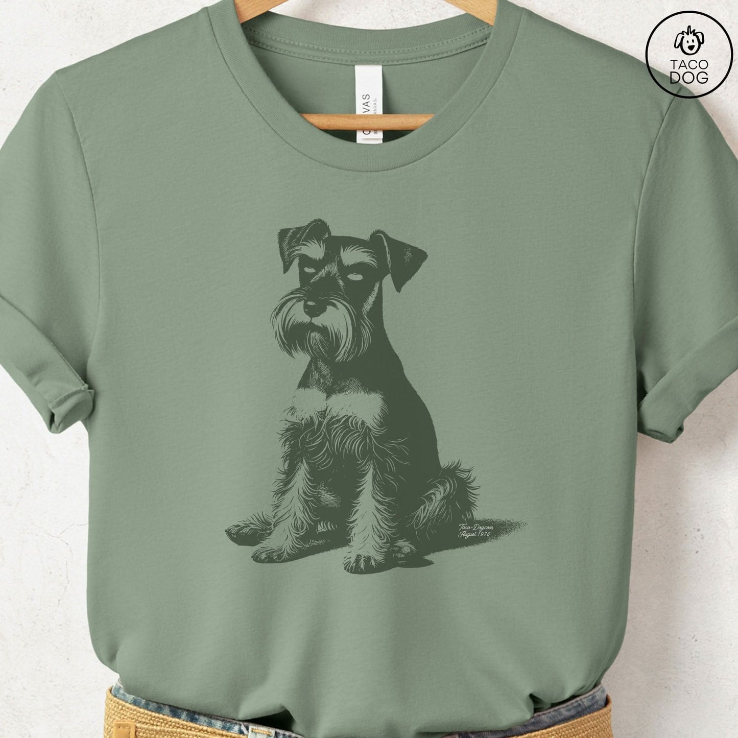 Schnauzer Eye Rolling Disapproving Dog T-Shirt