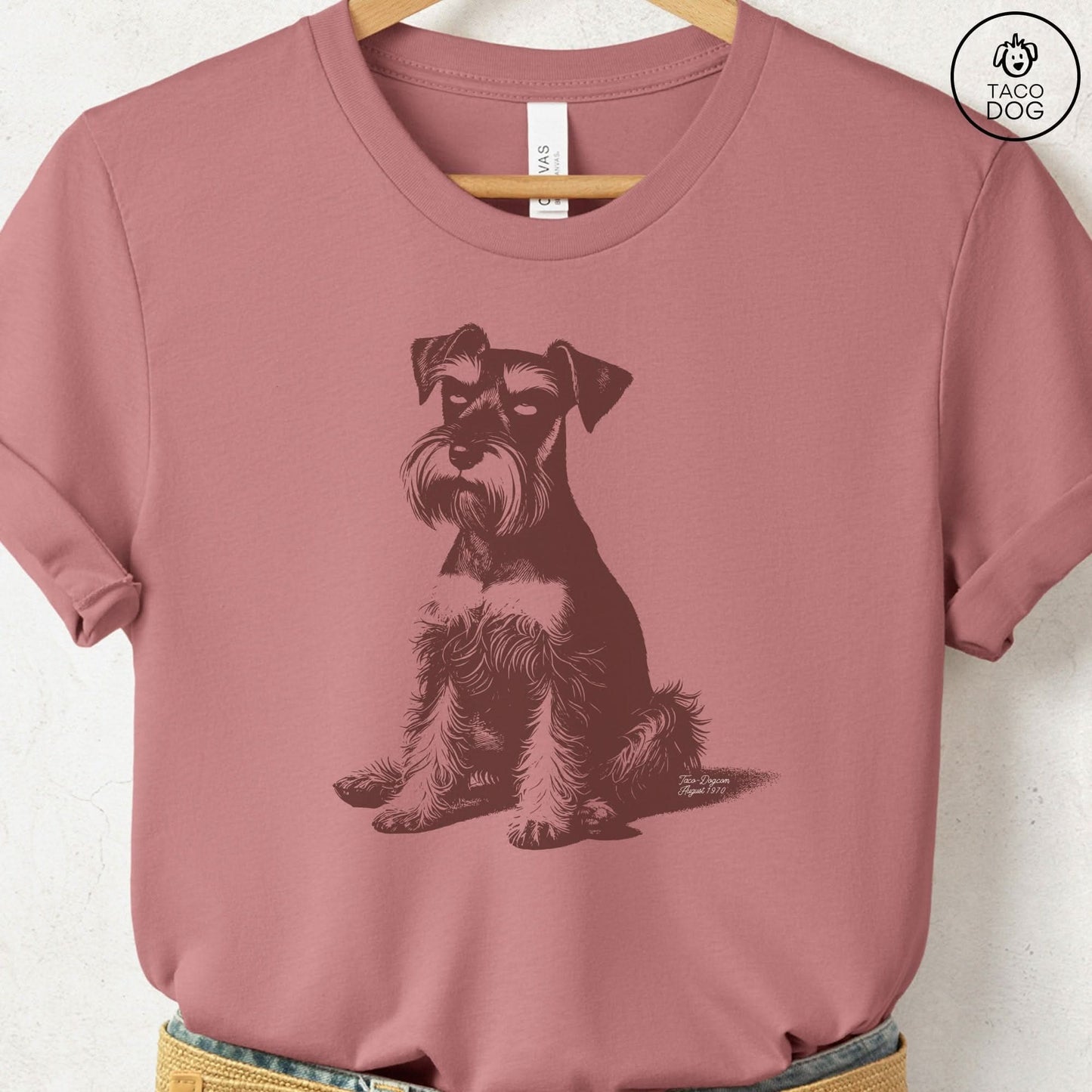 Schnauzer Eye Rolling Disapproving Dog T-Shirt