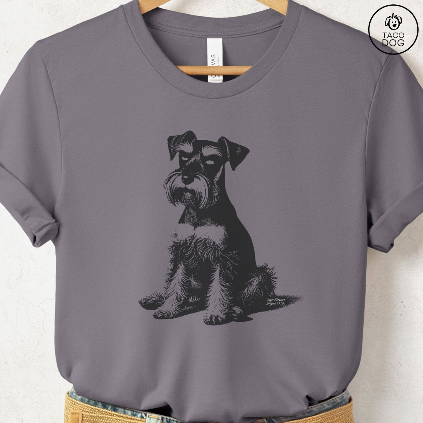 Schnauzer Eye Rolling Disapproving Dog T-Shirt