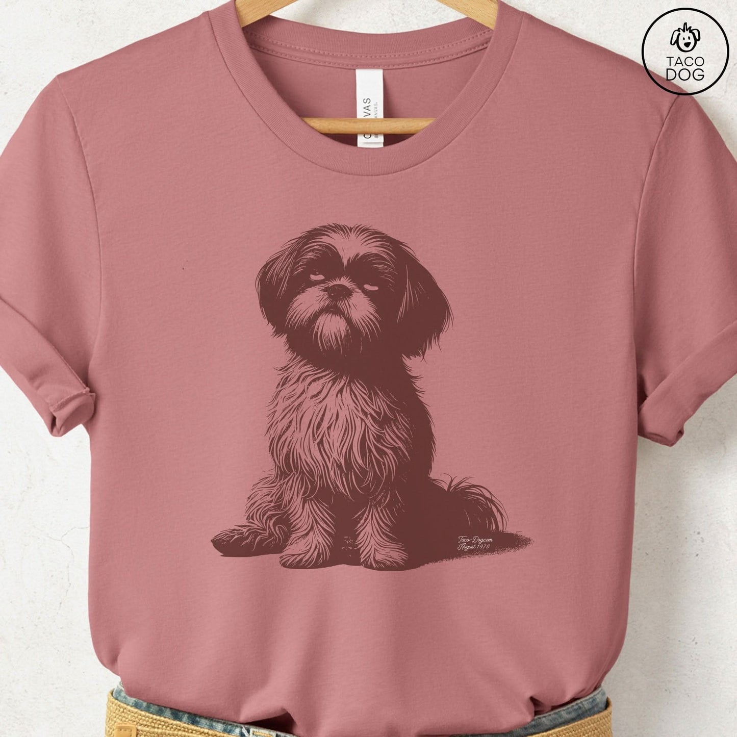 Shih Tzu Eye Rolling Disapproving Dog T-Shirt
