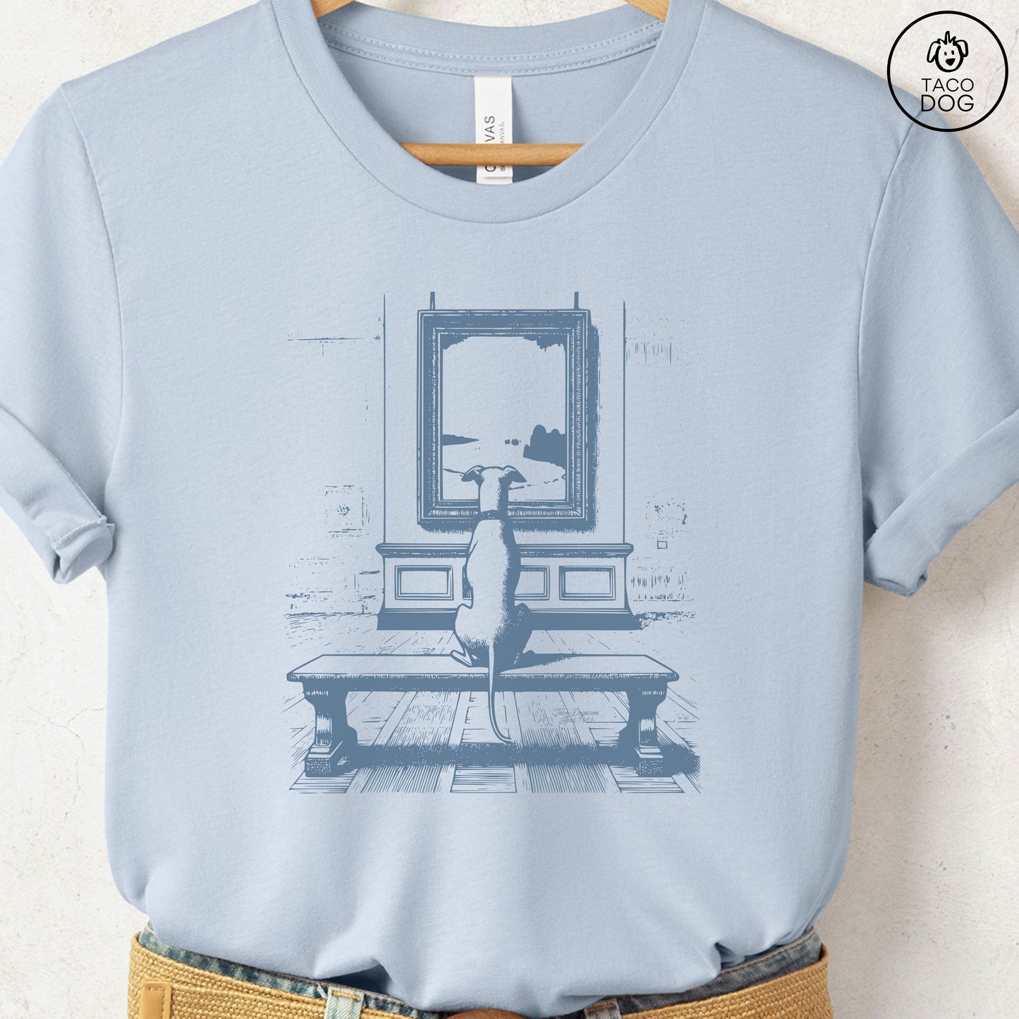 Italian Greyhound Whippet Art Gallery Museum T-Shirt