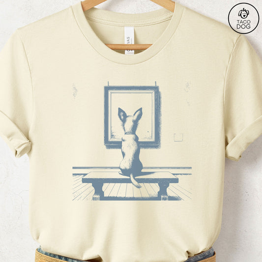 Chihuahua Museum Art Gallery T-Shirt Natural Taco-Dog