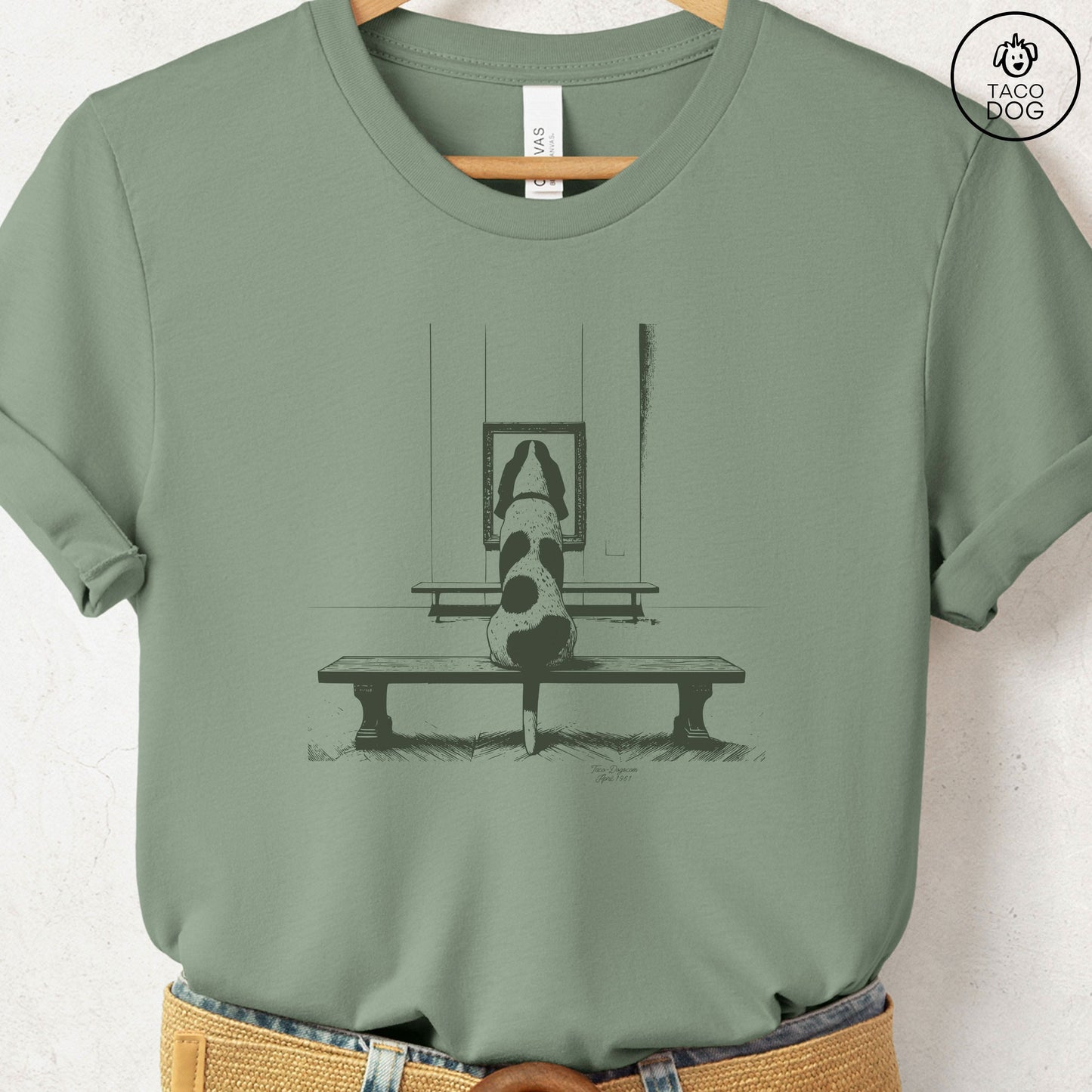 Basset Hound Museum Art Gallery T-Shirt
