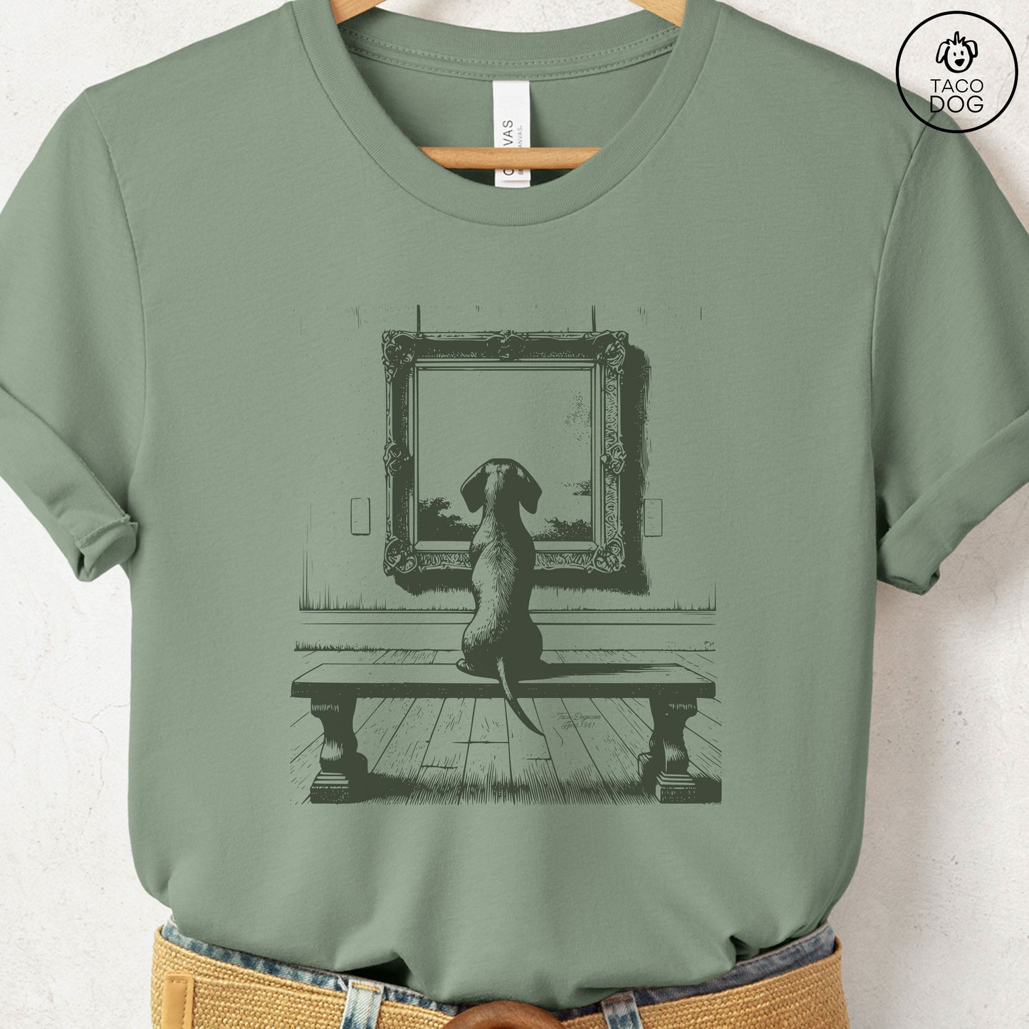 Dachshund Wiener Dog Doxie Sausage Dog Museum Art Gallery T-Shirt