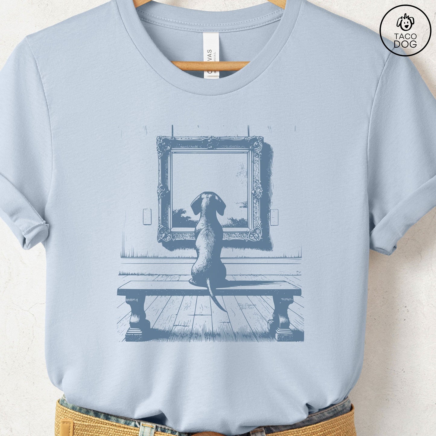 Dachshund Wiener Dog Doxie Sausage Dog Museum Art Gallery T-Shirt