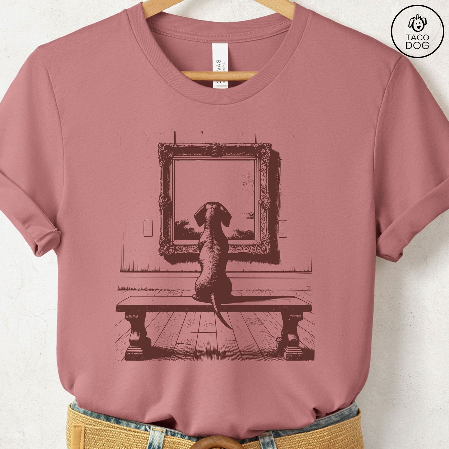 Dachshund Wiener Dog Doxie Sausage Dog Museum Art Gallery T-Shirt