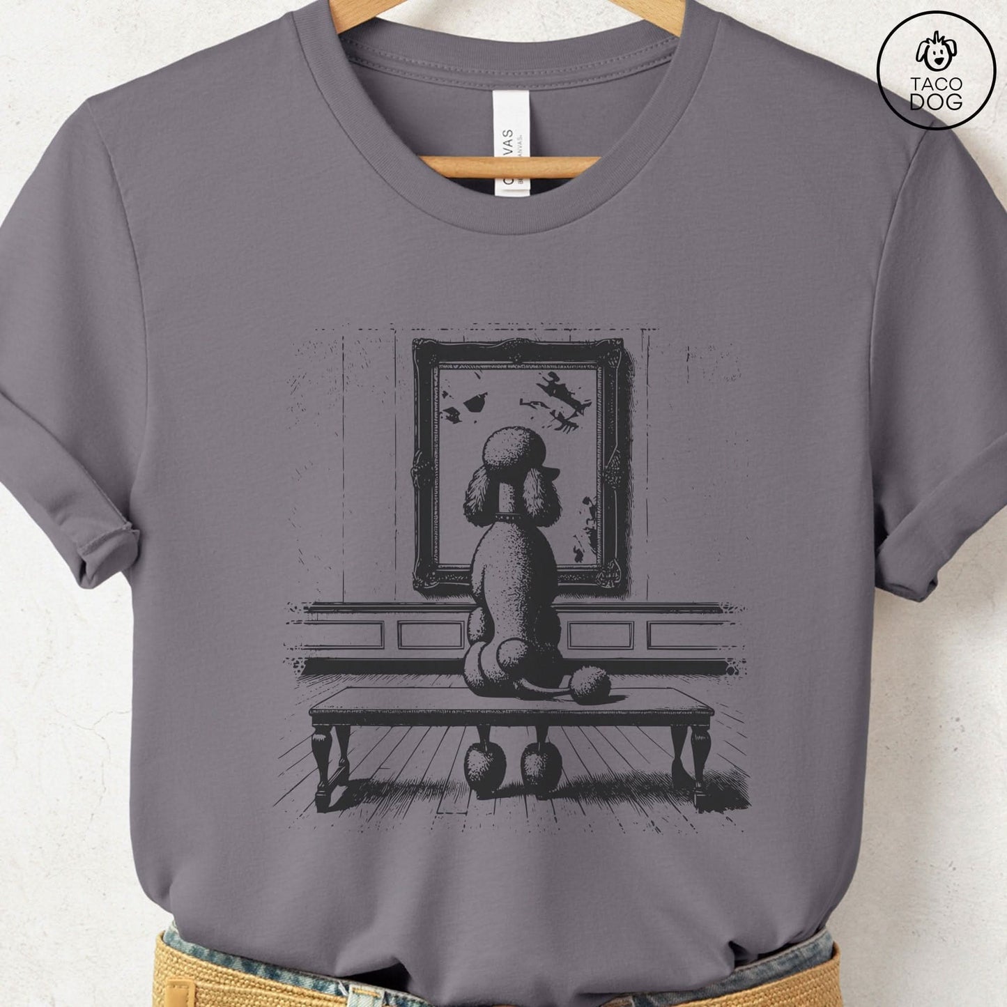 Poodle Museum Art Gallery T-Shirt