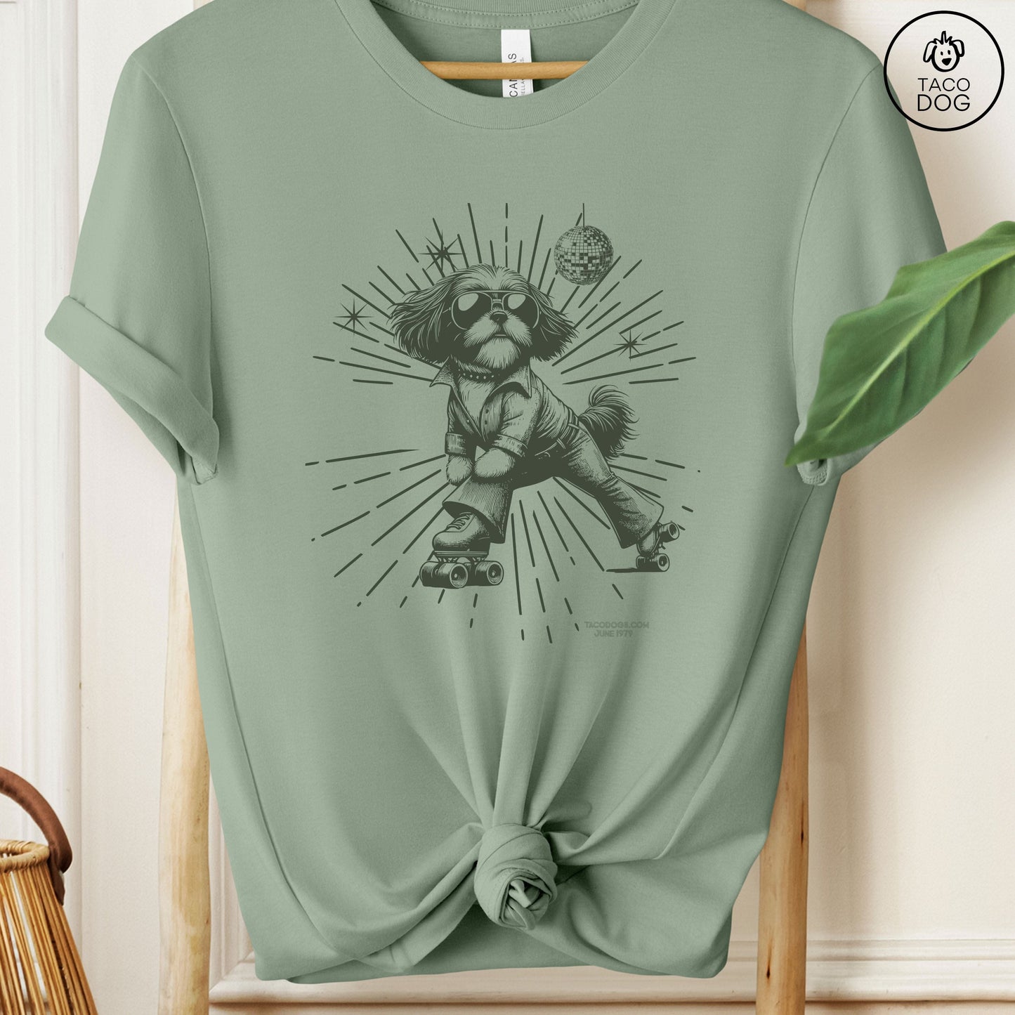 Shih Tzu Roller Disco T-Shirt