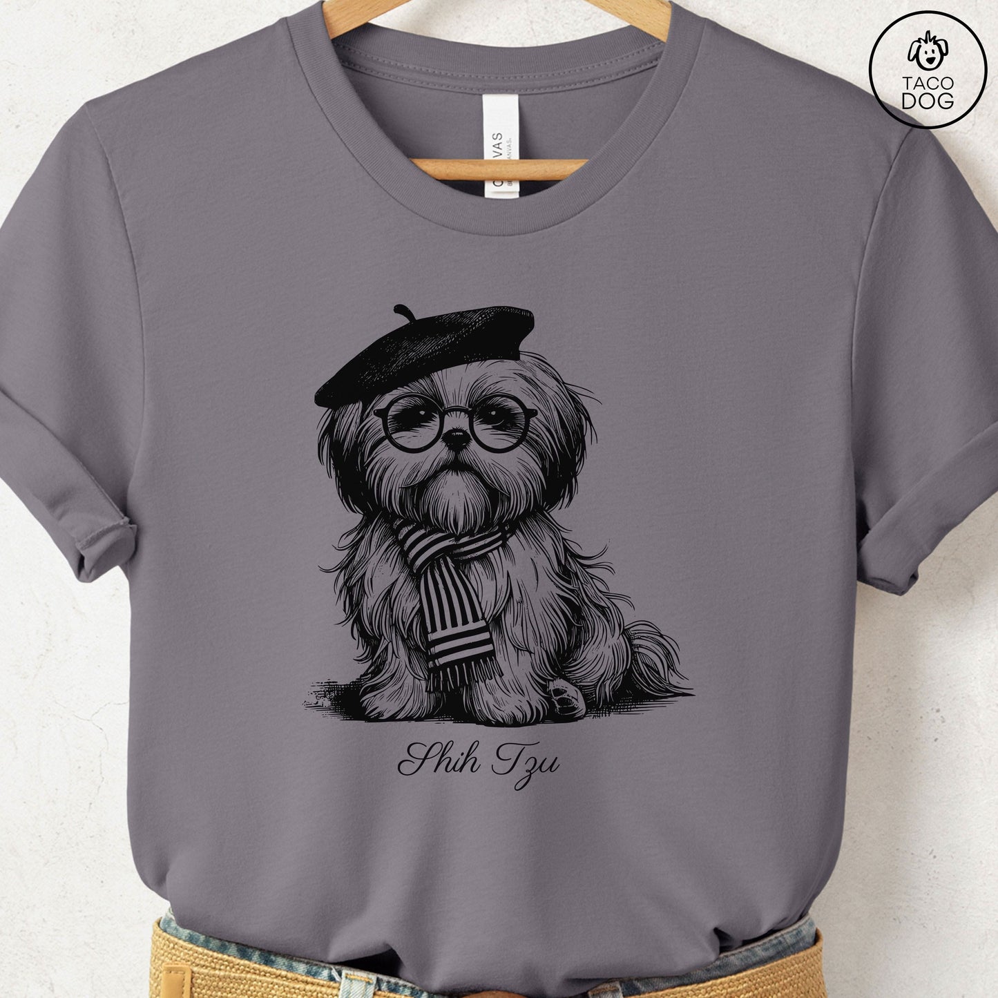 Shih Tzu Beret France T-Shirt