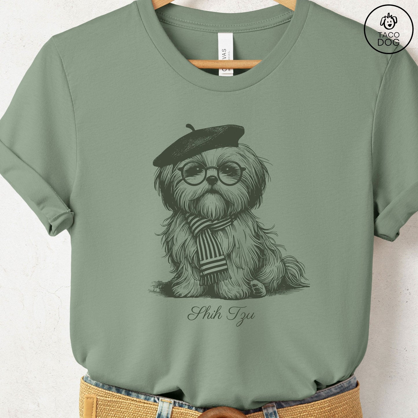 Shih Tzu Beret France T-Shirt