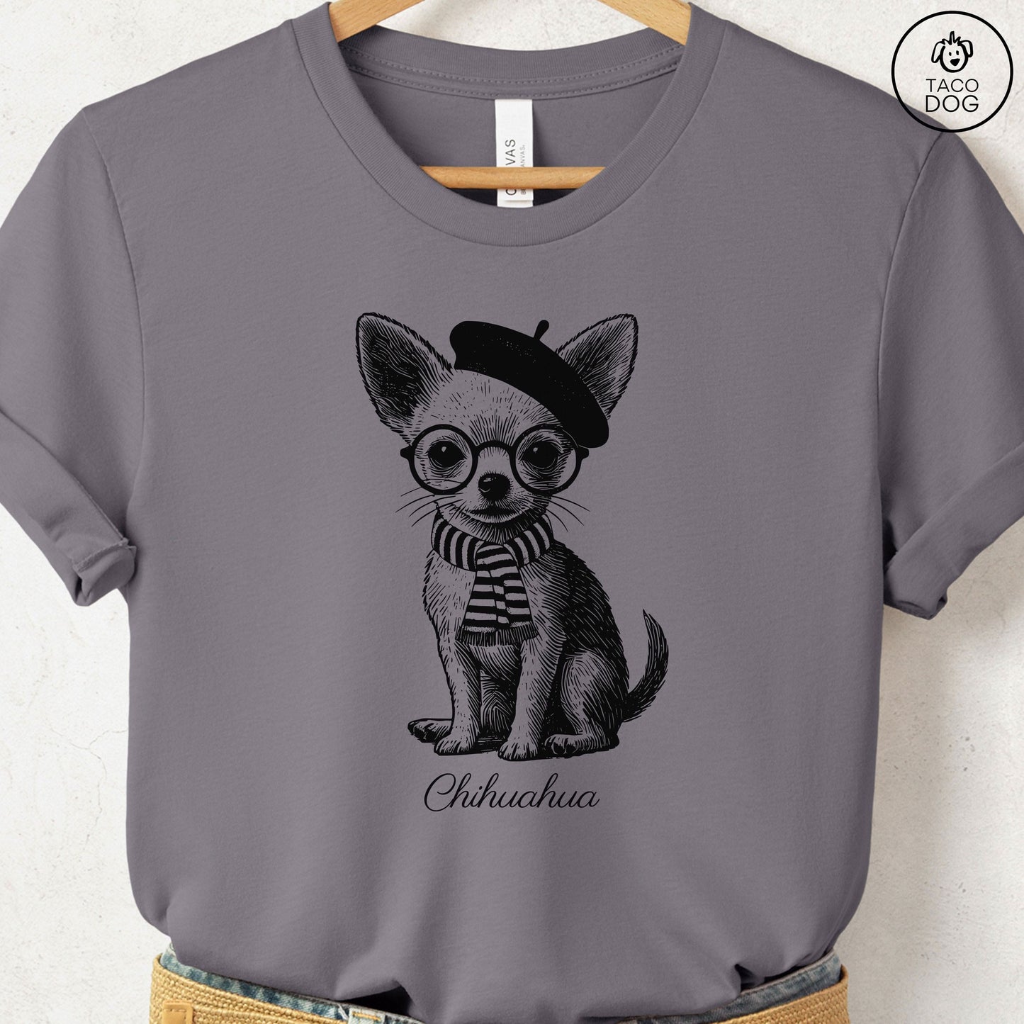 Chihuahua Beret France T-Shirt