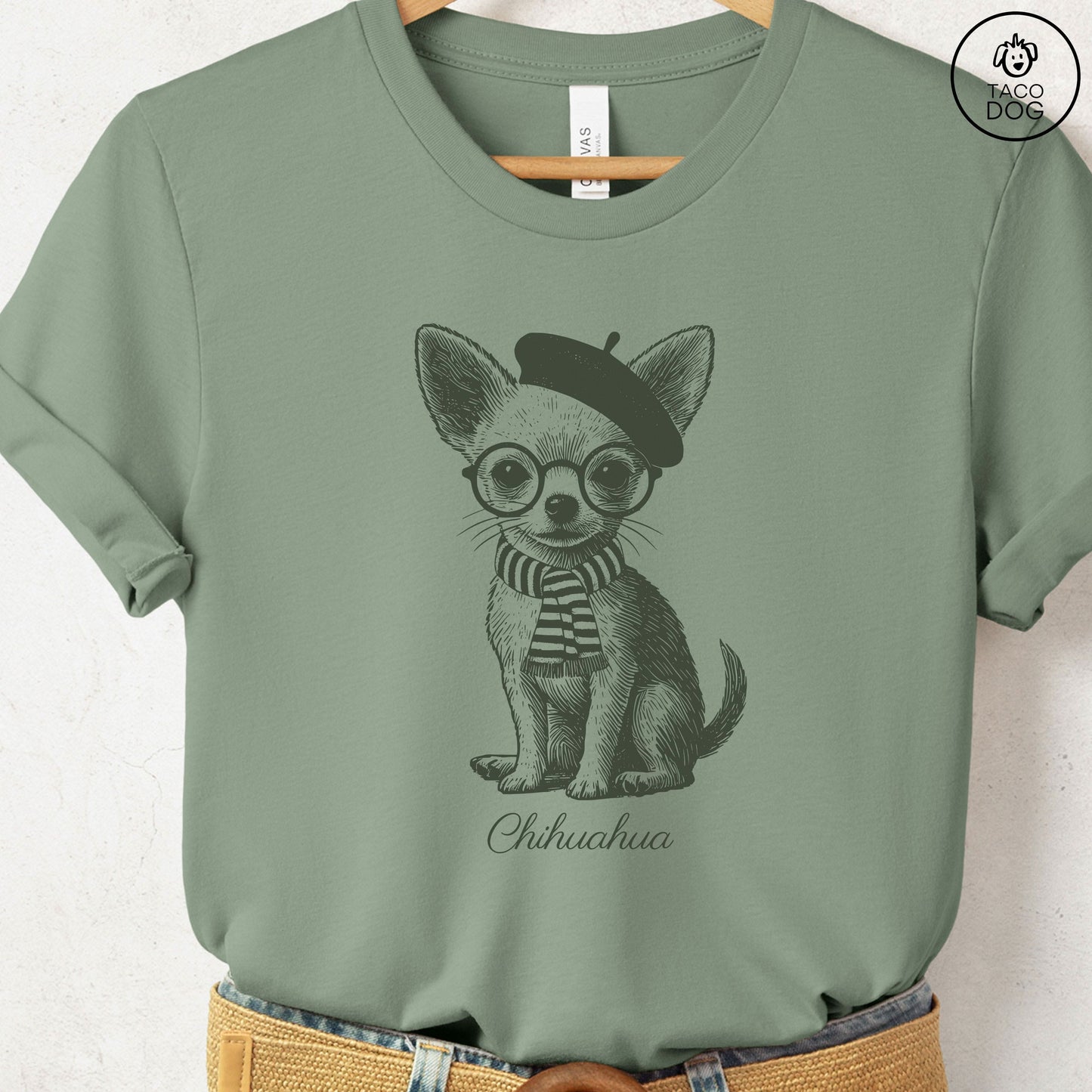 Chihuahua Beret France T-Shirt