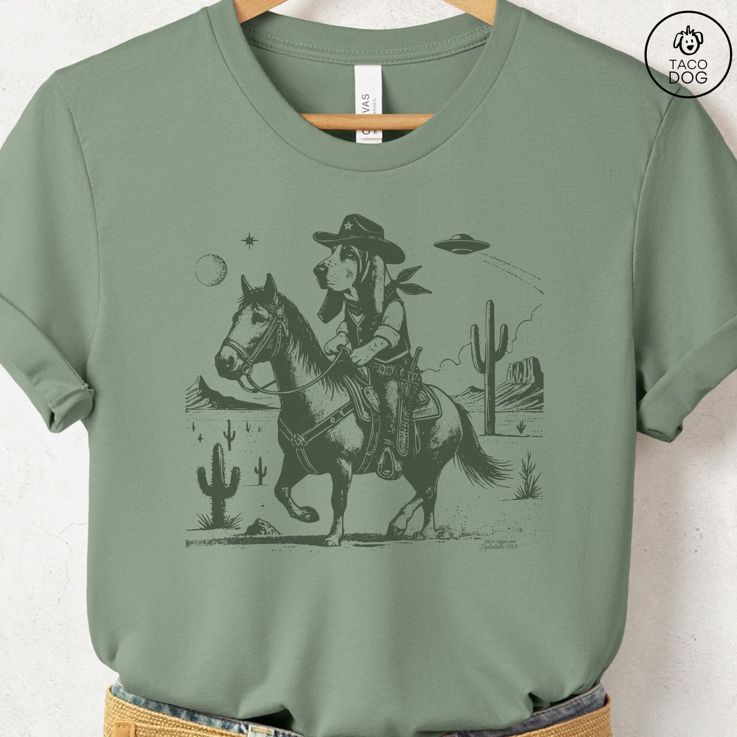 Basset Hound Horseback T-Shirt
