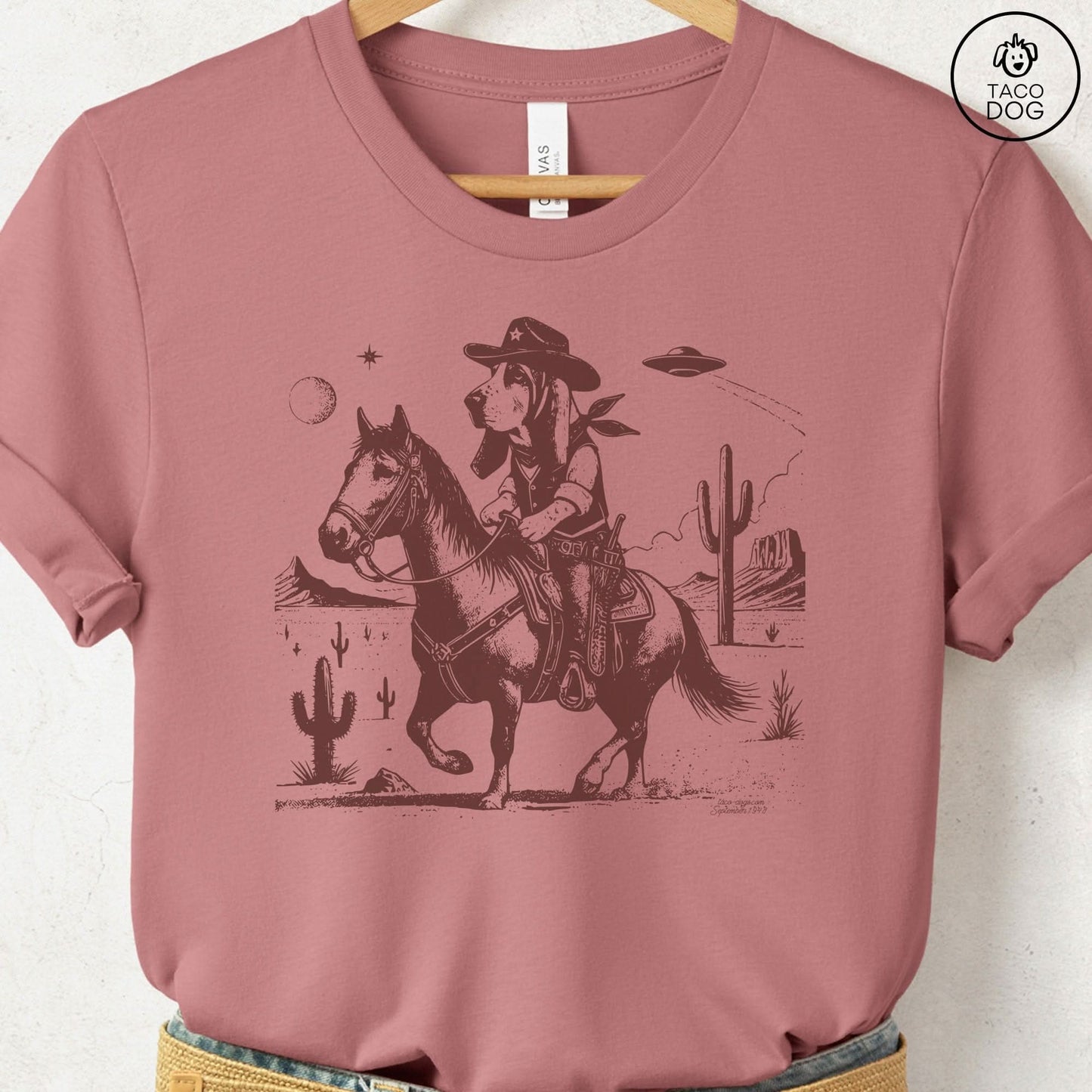 Basset Hound Horseback T-Shirt