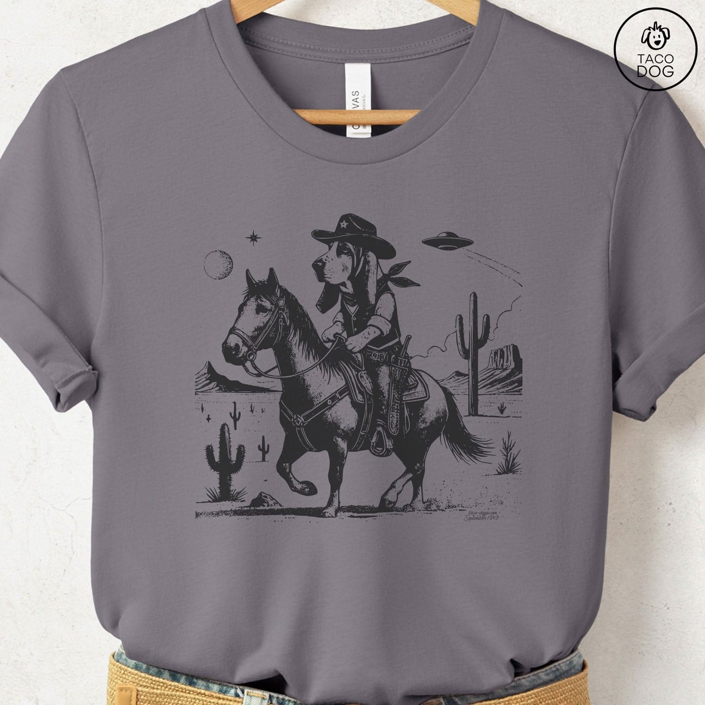 Basset Hound Horseback T-Shirt