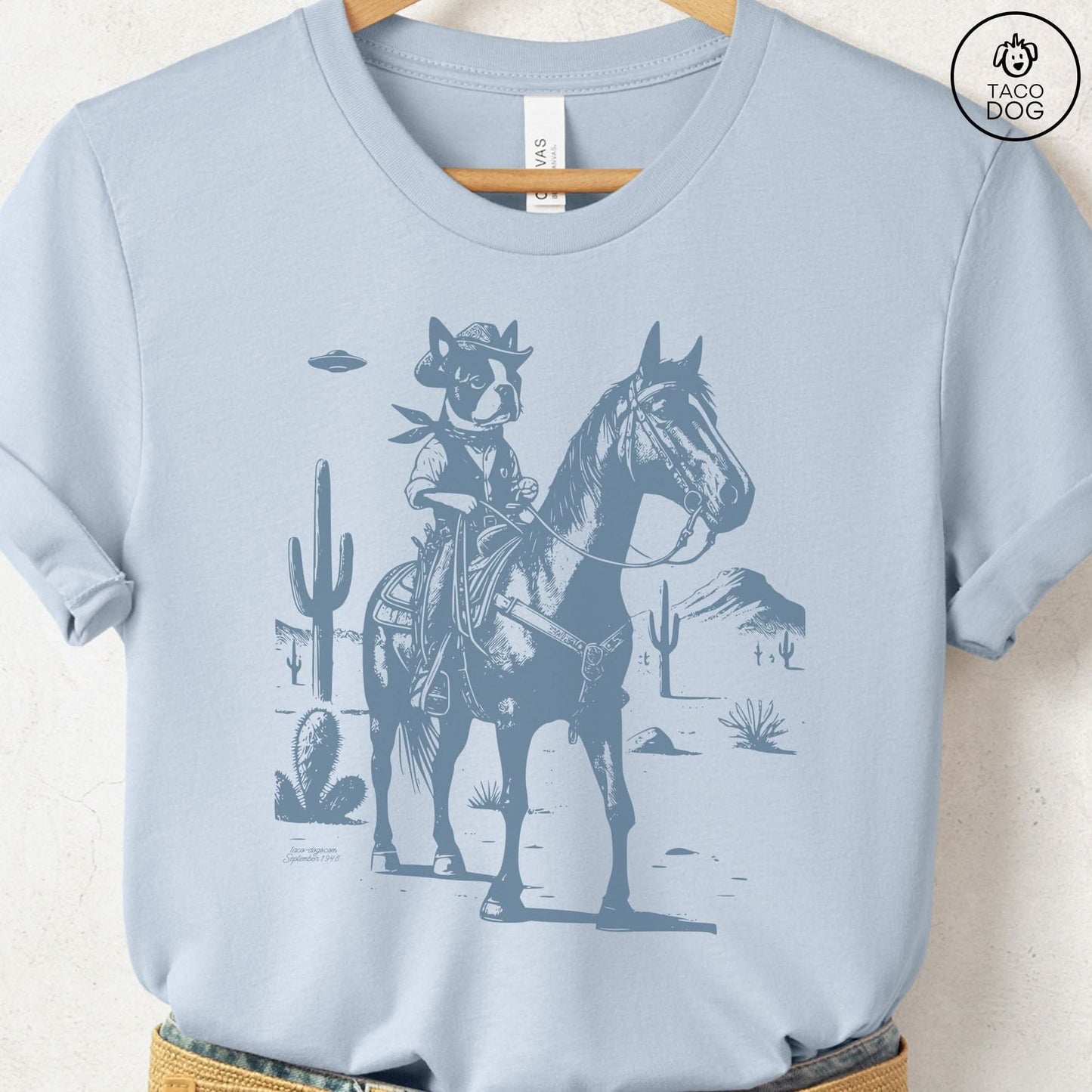 Boston Terrier Horseback T-Shirt