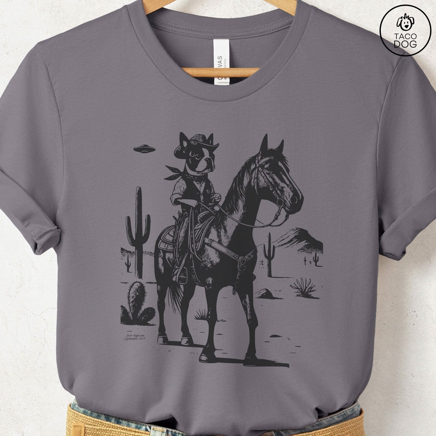 Boston Terrier Horseback T-Shirt