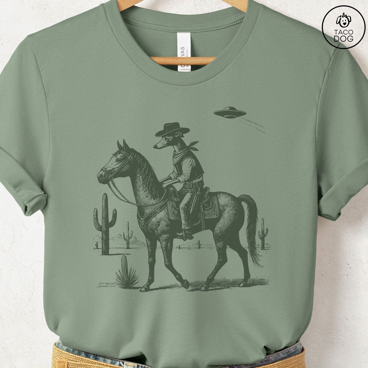 Italian Greyhound Whippet Horseback T-Shirt