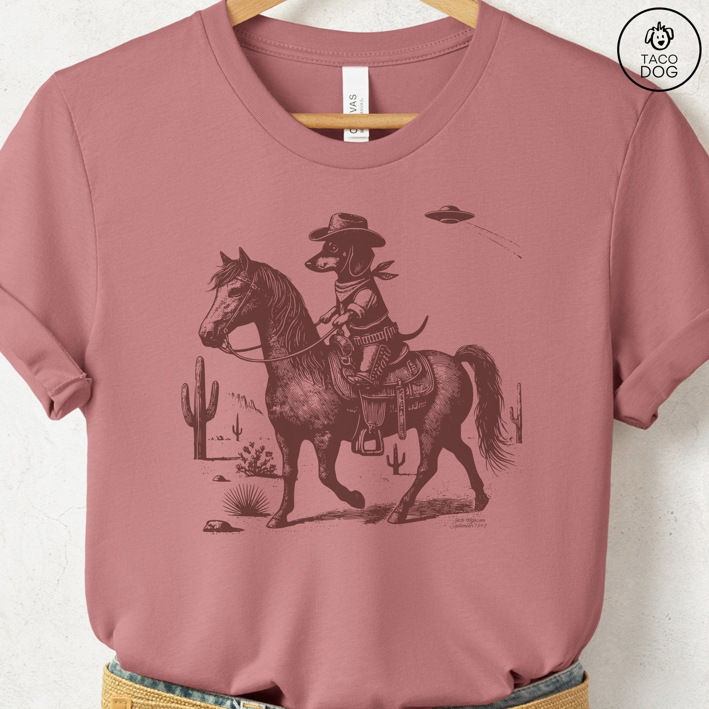 Dachshund Wiener Dog Horseback T-Shirt