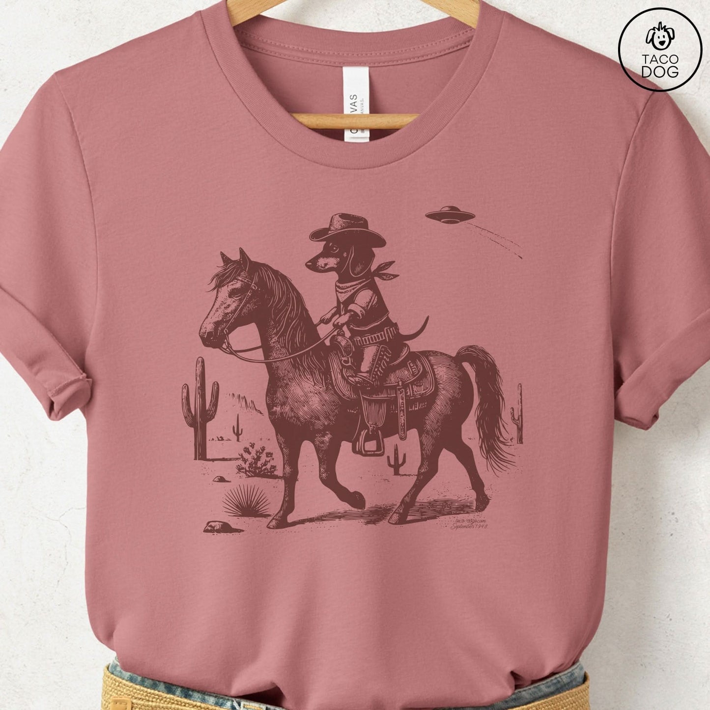 Dachshund Wiener Dog Horseback T-Shirt