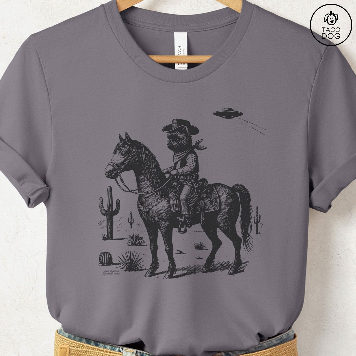 Brussels Griffon Griff Horseback T-Shirt