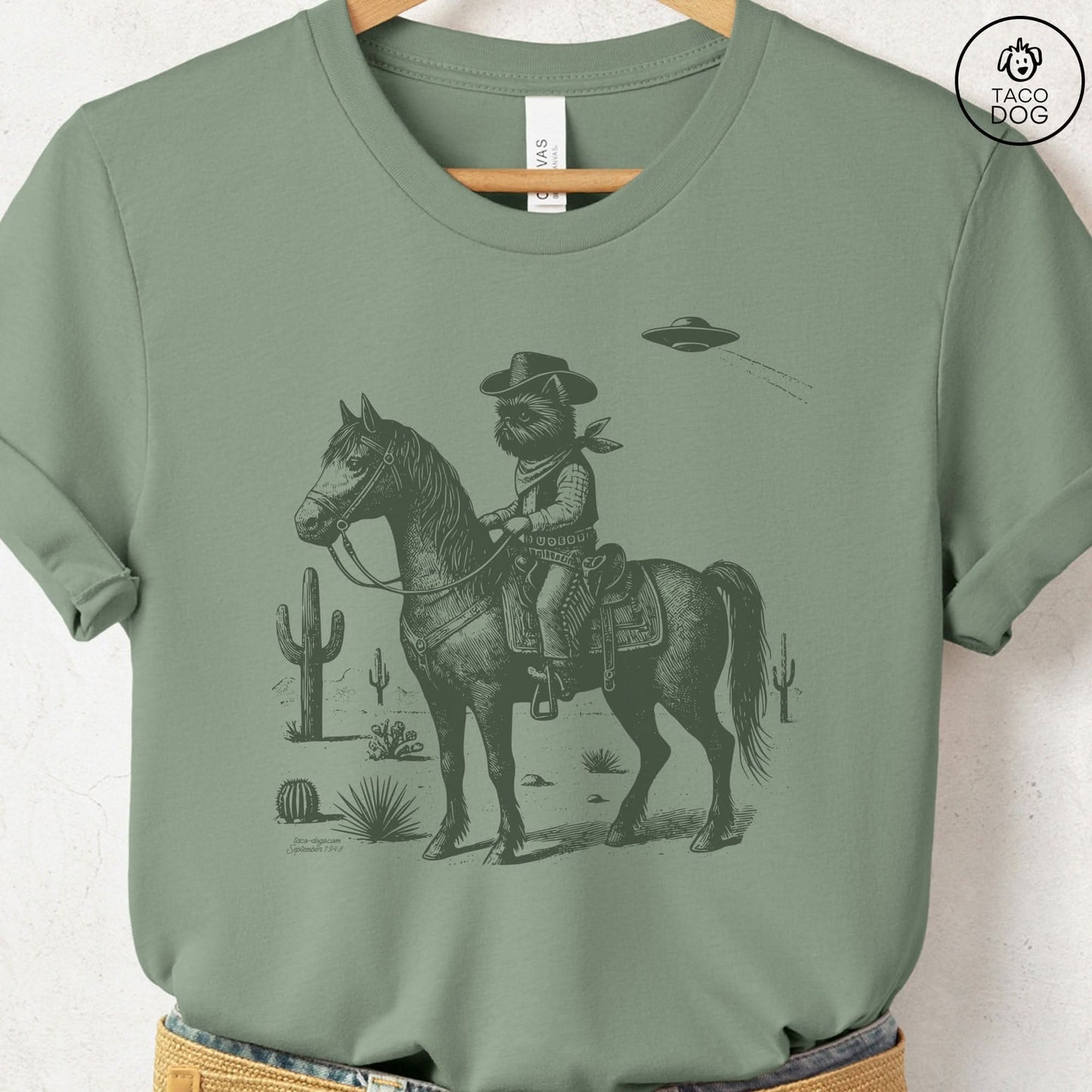 Brussels Griffon Griff Horseback T-Shirt