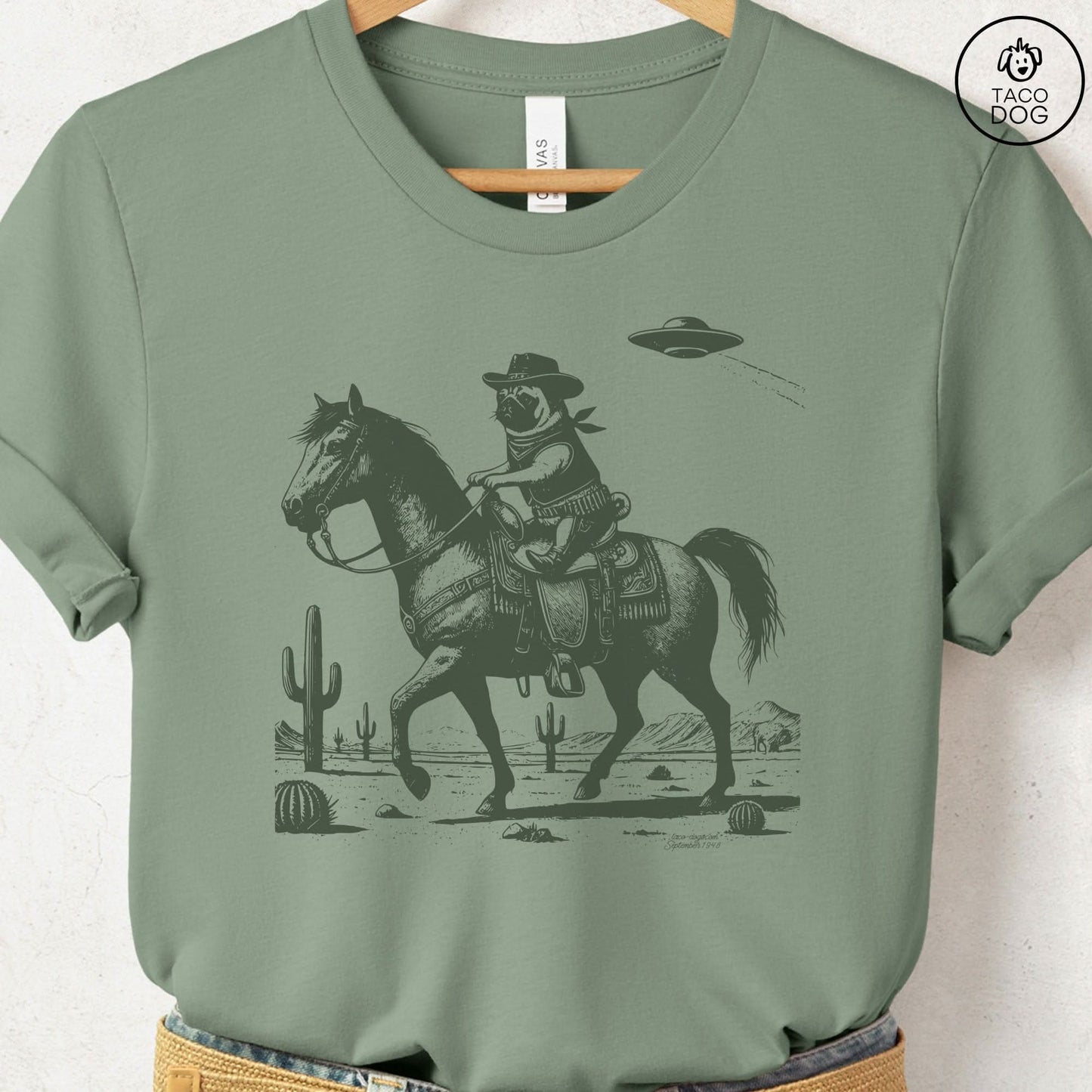 Pug Horseback T-Shirt