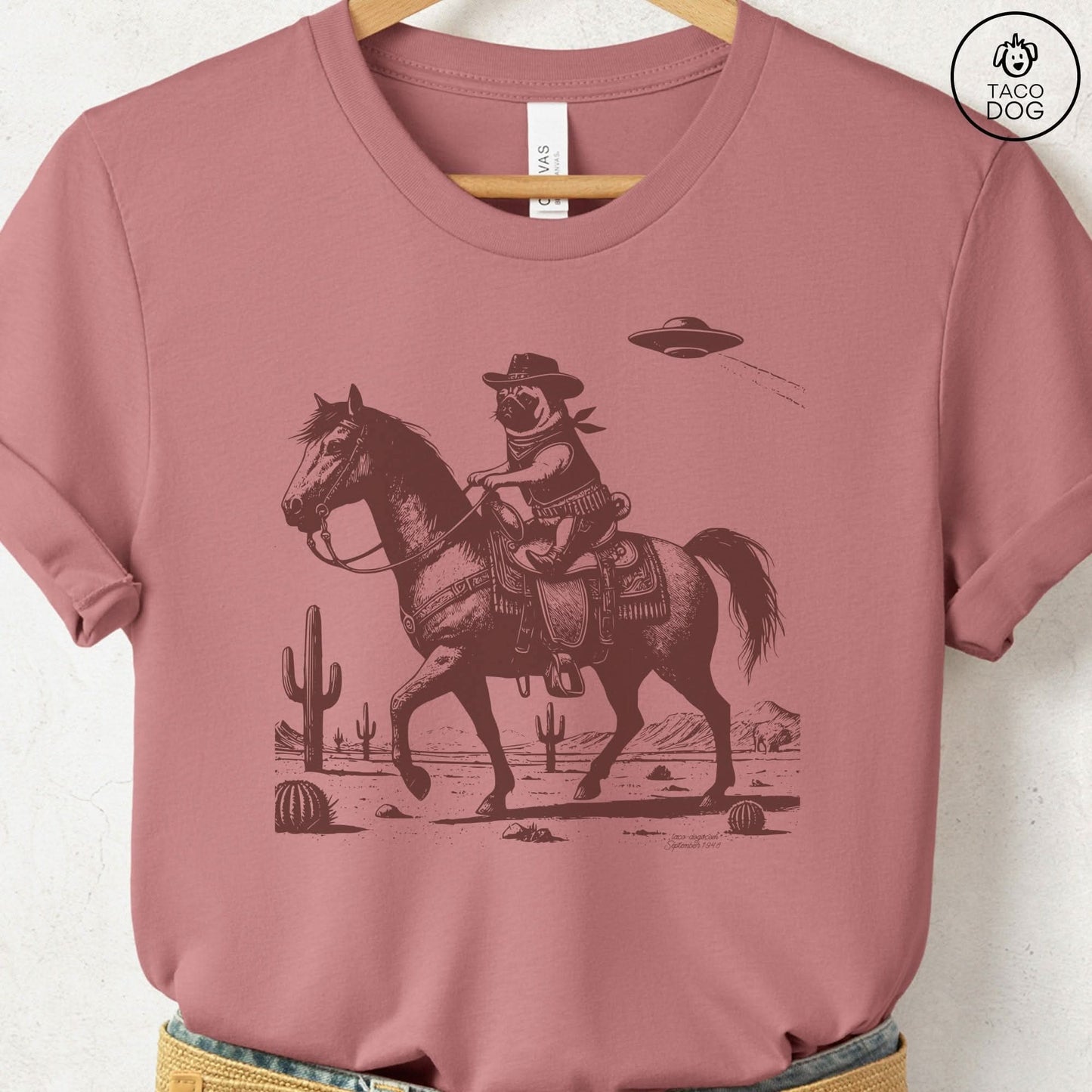 Pug Horseback T-Shirt