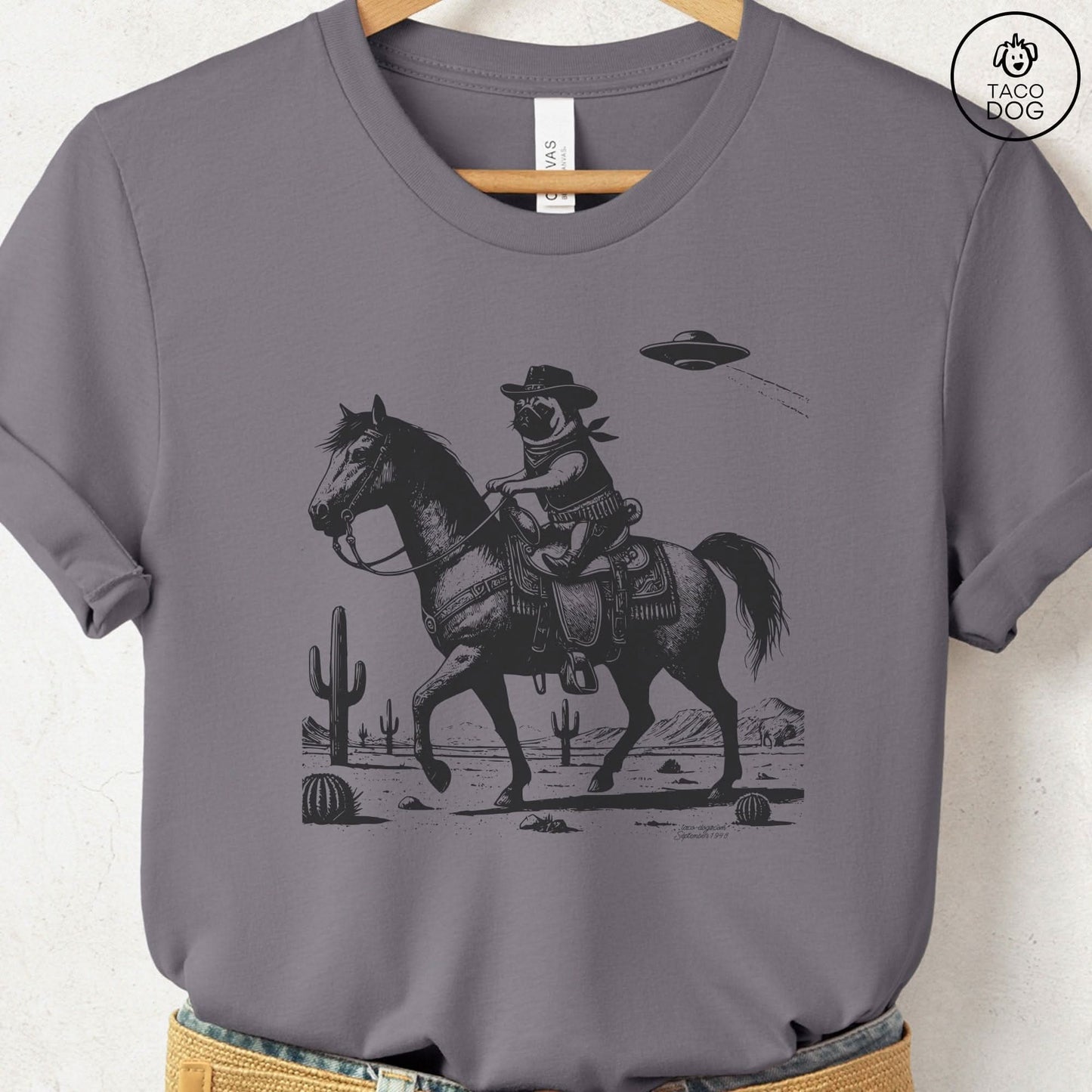 Pug Horseback T-Shirt