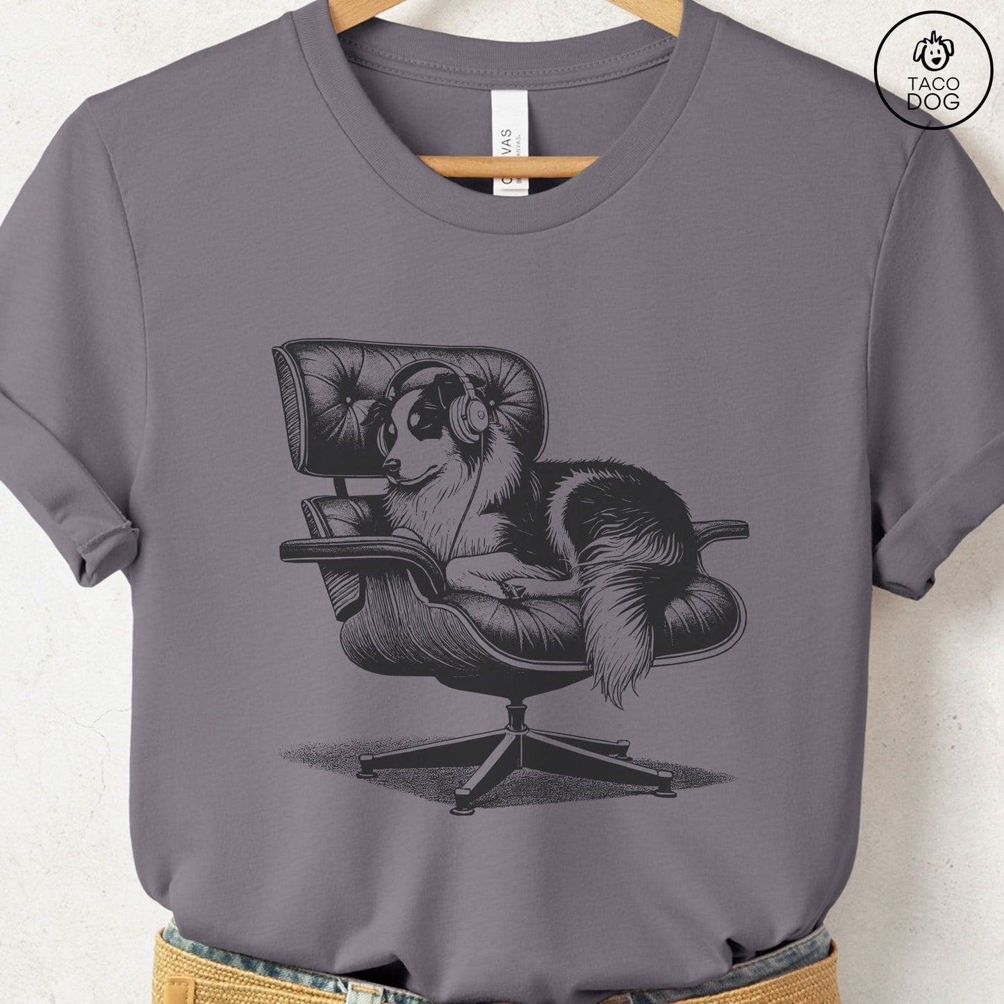 Australian Shepherd Eames Headphones T-Shirt