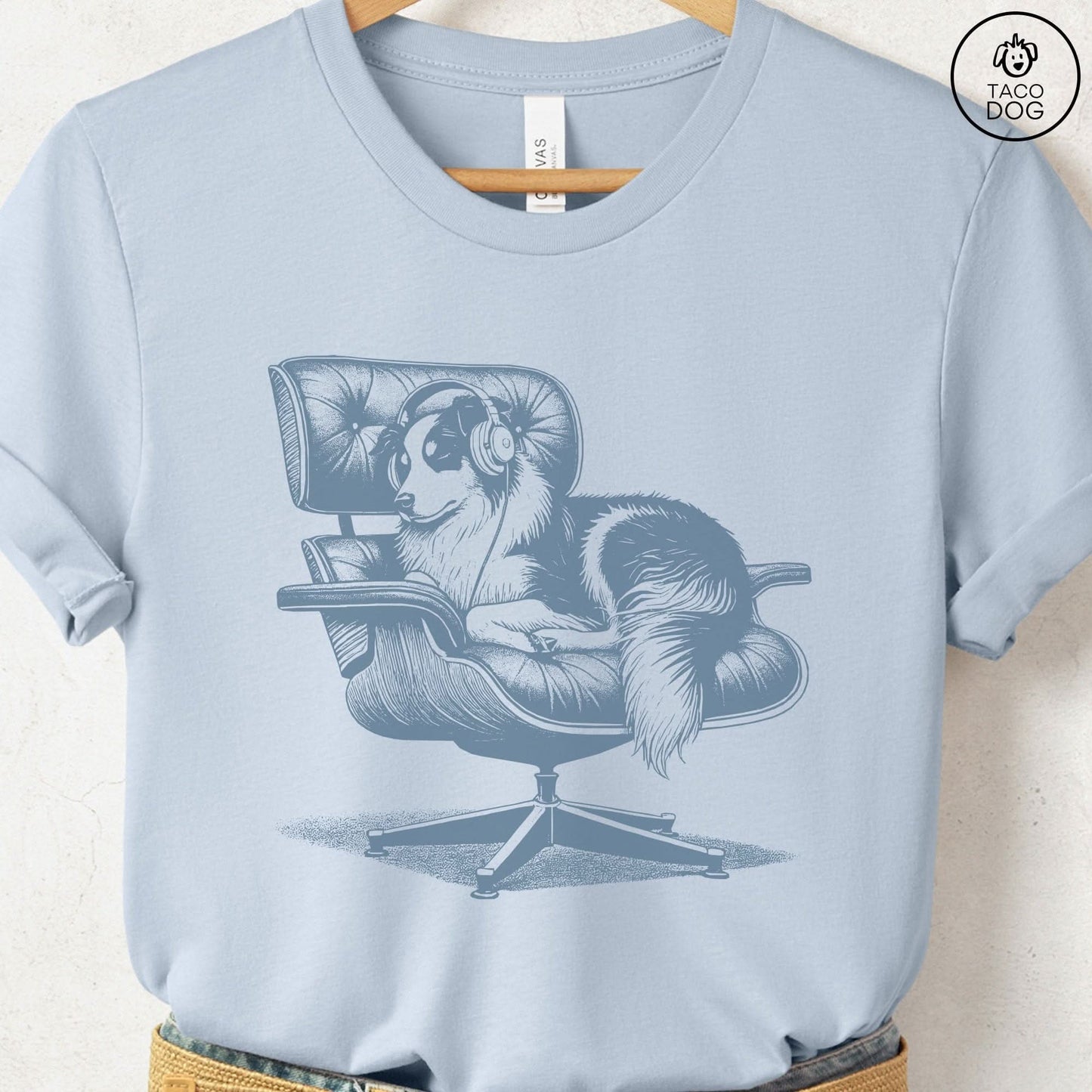 Australian Shepherd Eames Headphones T-Shirt
