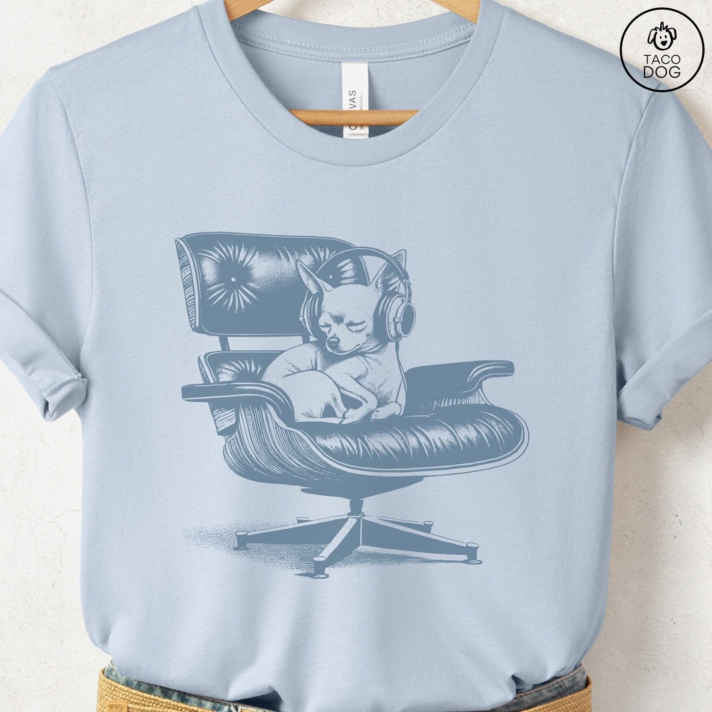 Chihuahua Eames Headphones T-Shirt