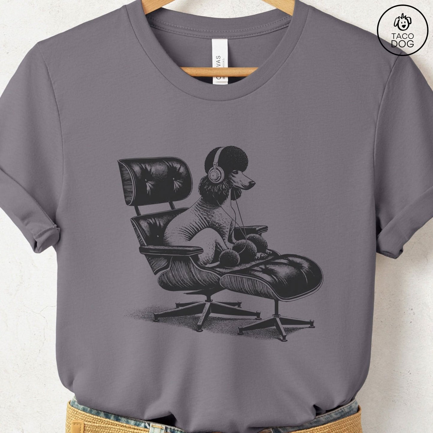 Poodle Eames Headphones T-Shirt