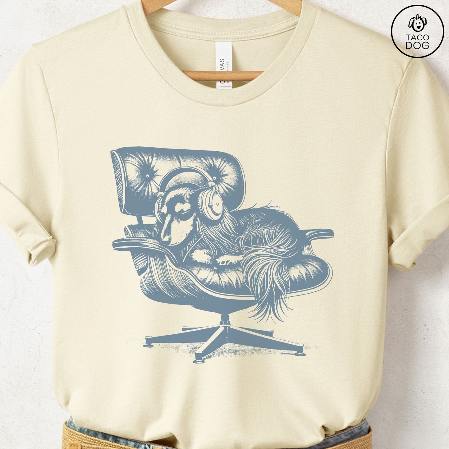 Dachshund Eames Headphones T-Shirt