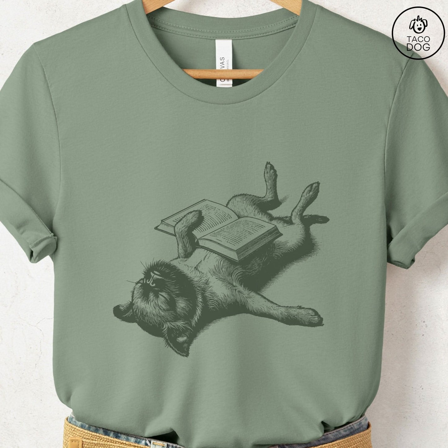 Brussels Griffon Griff Book Nap T-Shirt