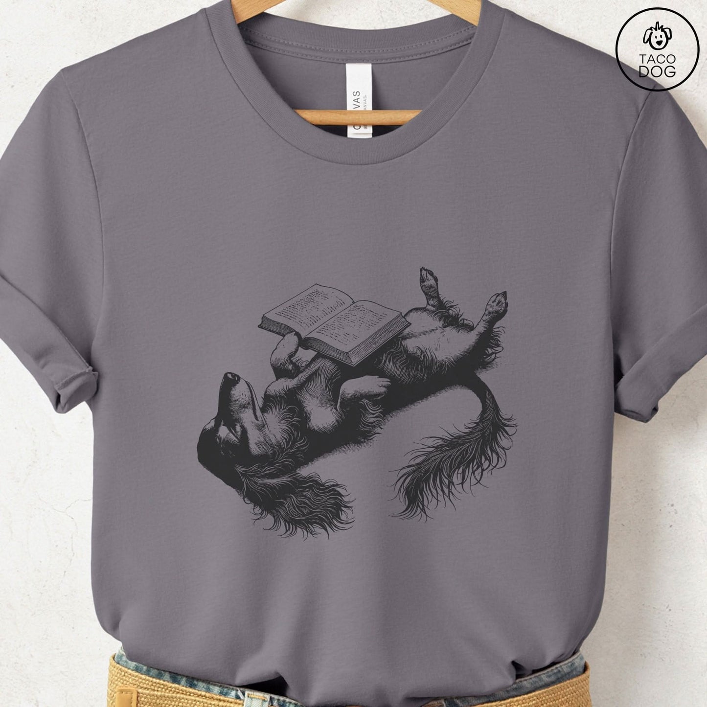 Dachshund Book Nap T-Shirt