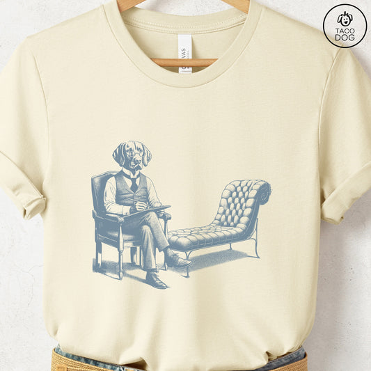 Vizsla Therapy Dog T-Shirt Natural Taco-Dog