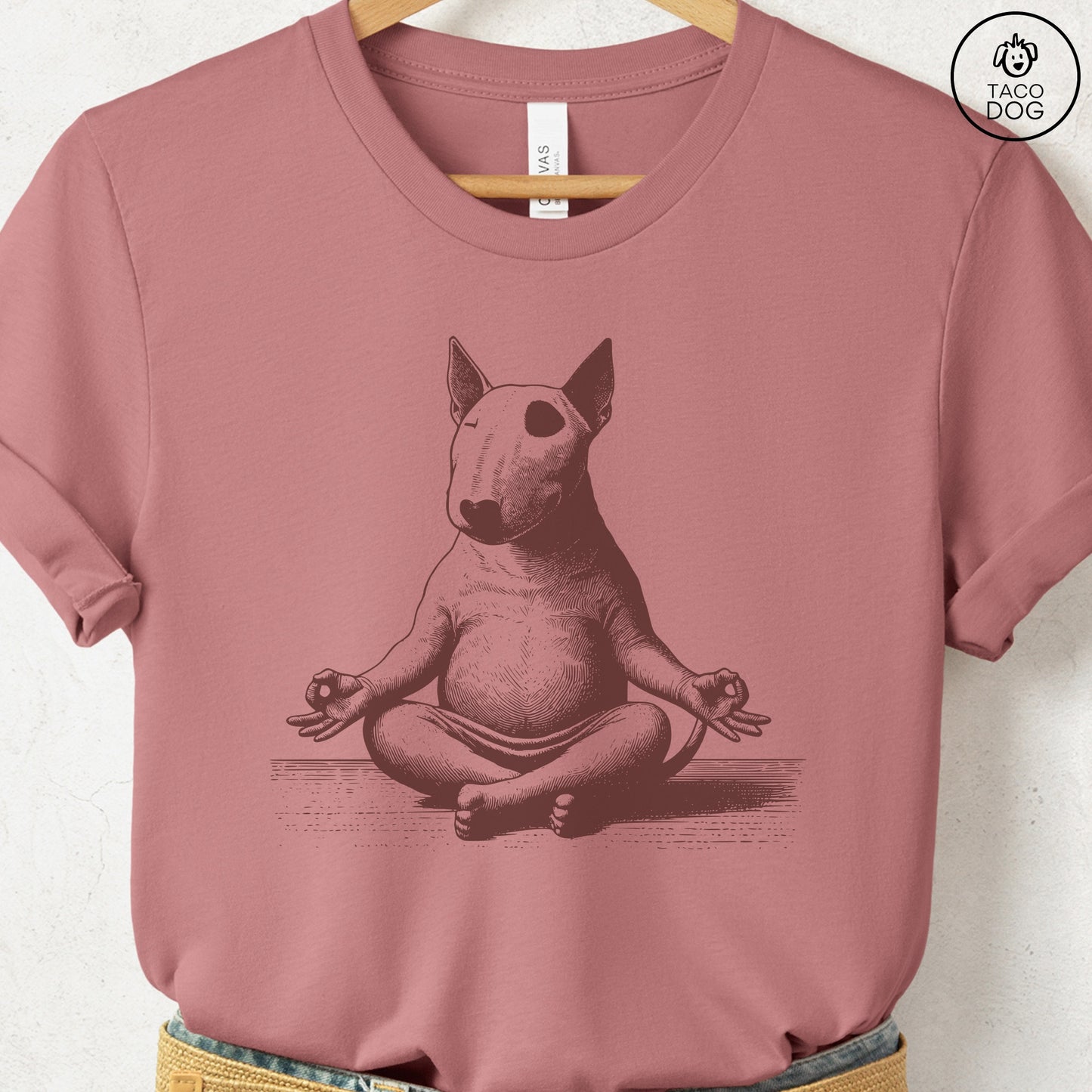 Bully Bull Terrier Meditate Yoga T-Shirt