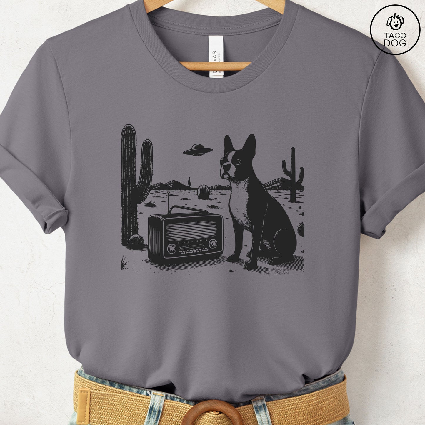 Boston Terrier Vintage Radio T-Shirt