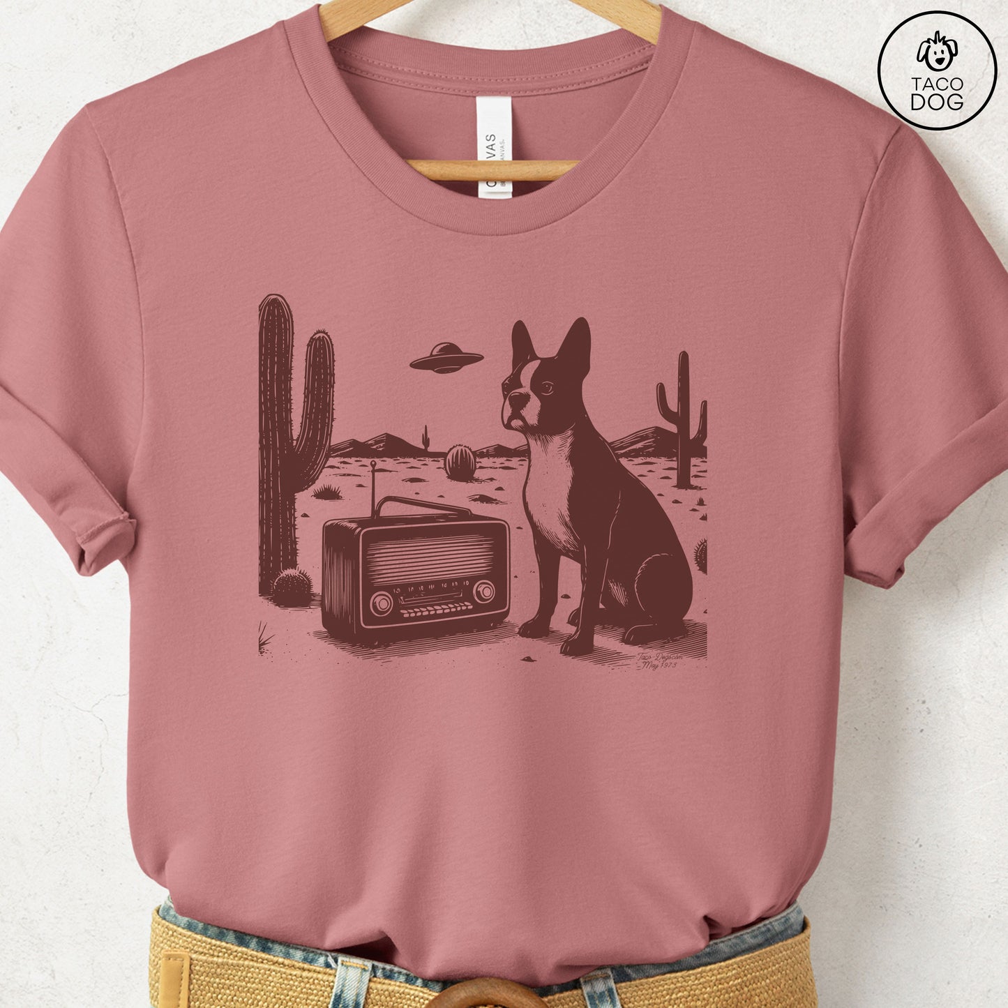 Boston Terrier Vintage Radio T-Shirt